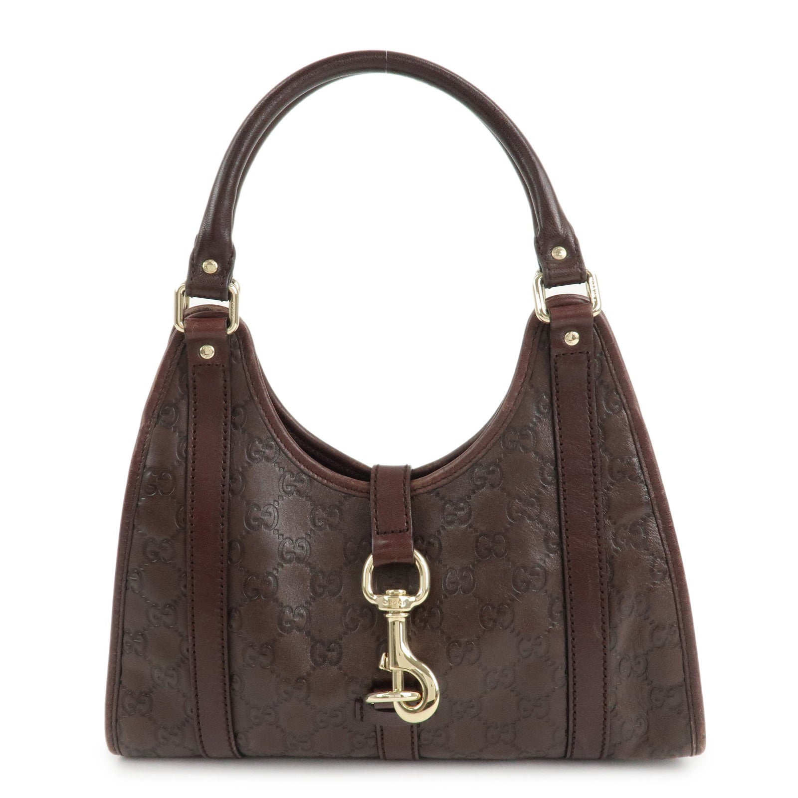 GUCCI-Guccissima-Leather-Hand-Bag-Shoulder-Bag-Brown-203495