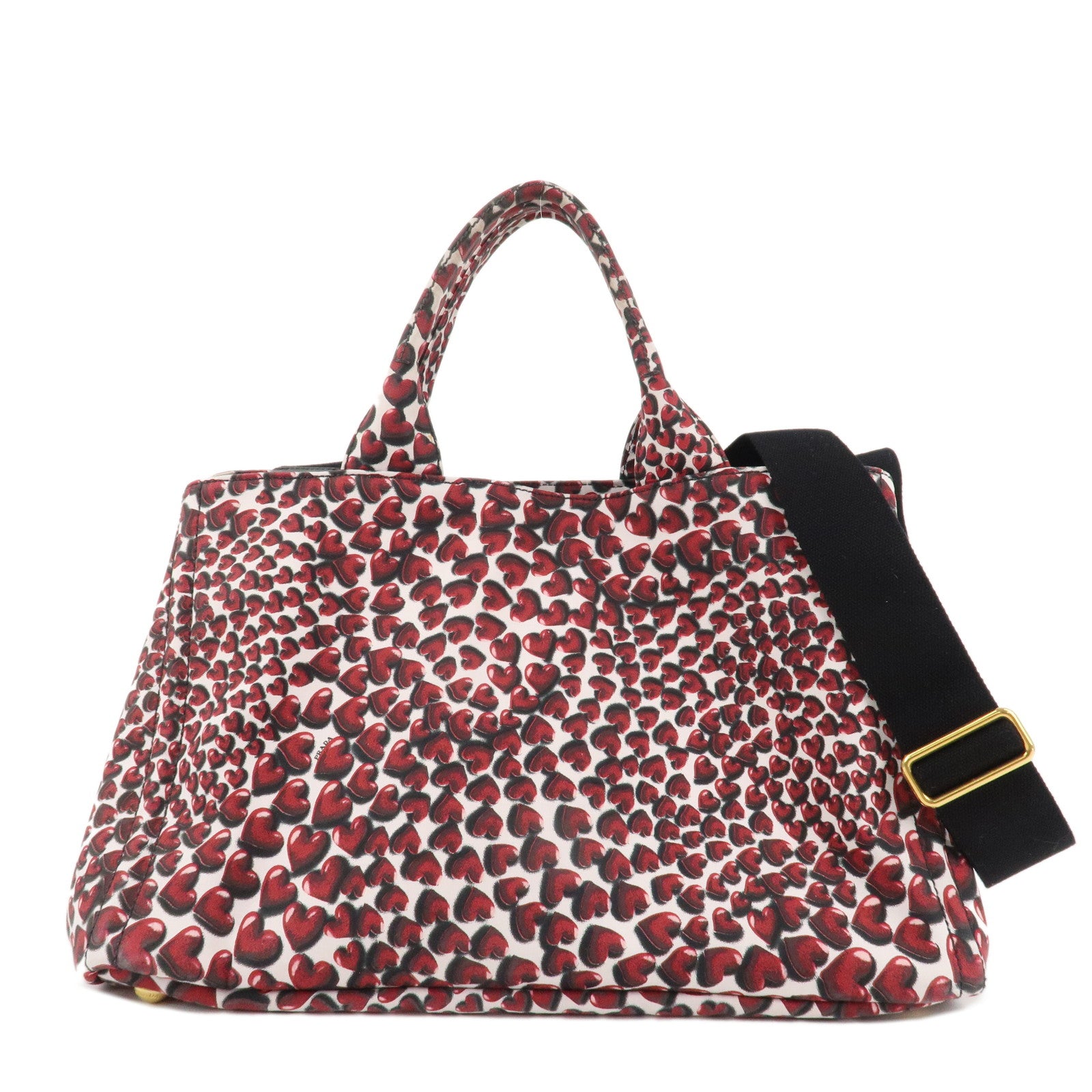 PRADA-Canapa-Canvas-Tote-Bag-Hand-2Way-Bag-Red-Ivory-Gold-BN1877