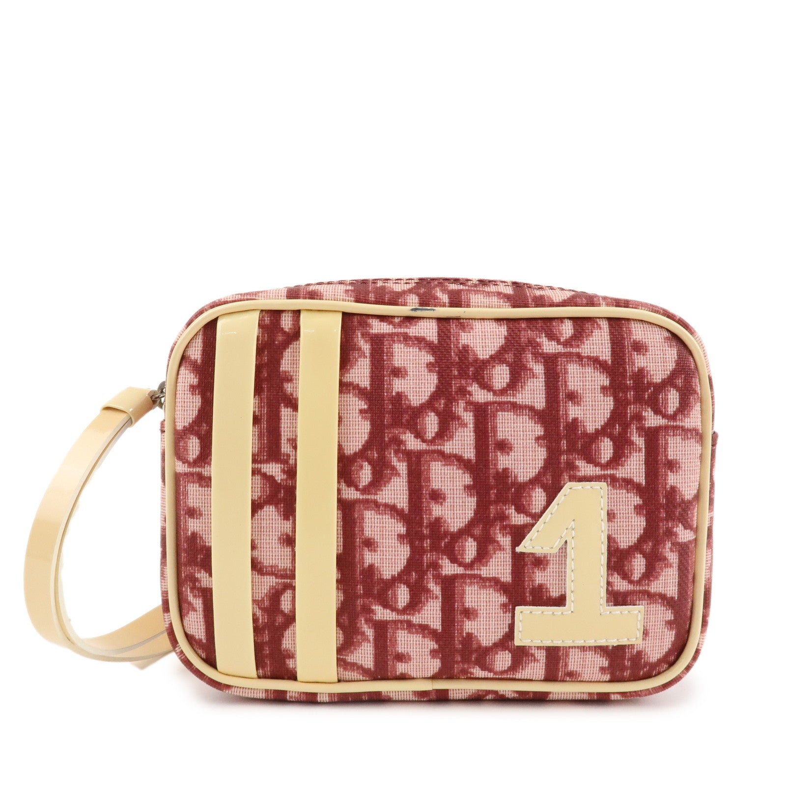 Christian-Dior-Trotter-No.1-PVC-Patent-Leather-Pouch-Bordeux