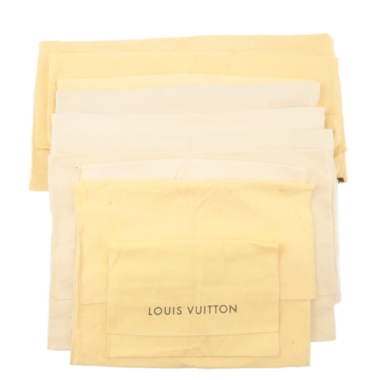 Louis-Vuitton-Set-of-10-Dust-Bag-Storage-Bag-Flap-Drawstring-Beige
