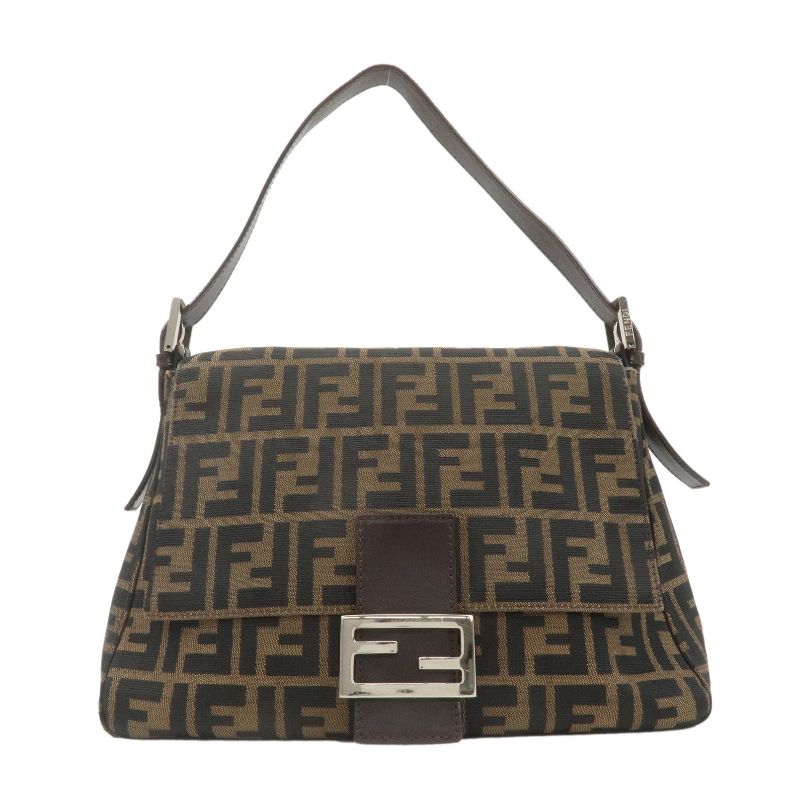 FENDI-Mamma-Baguette-Canvas-Shoulder-Bag-Brown-Black-26325