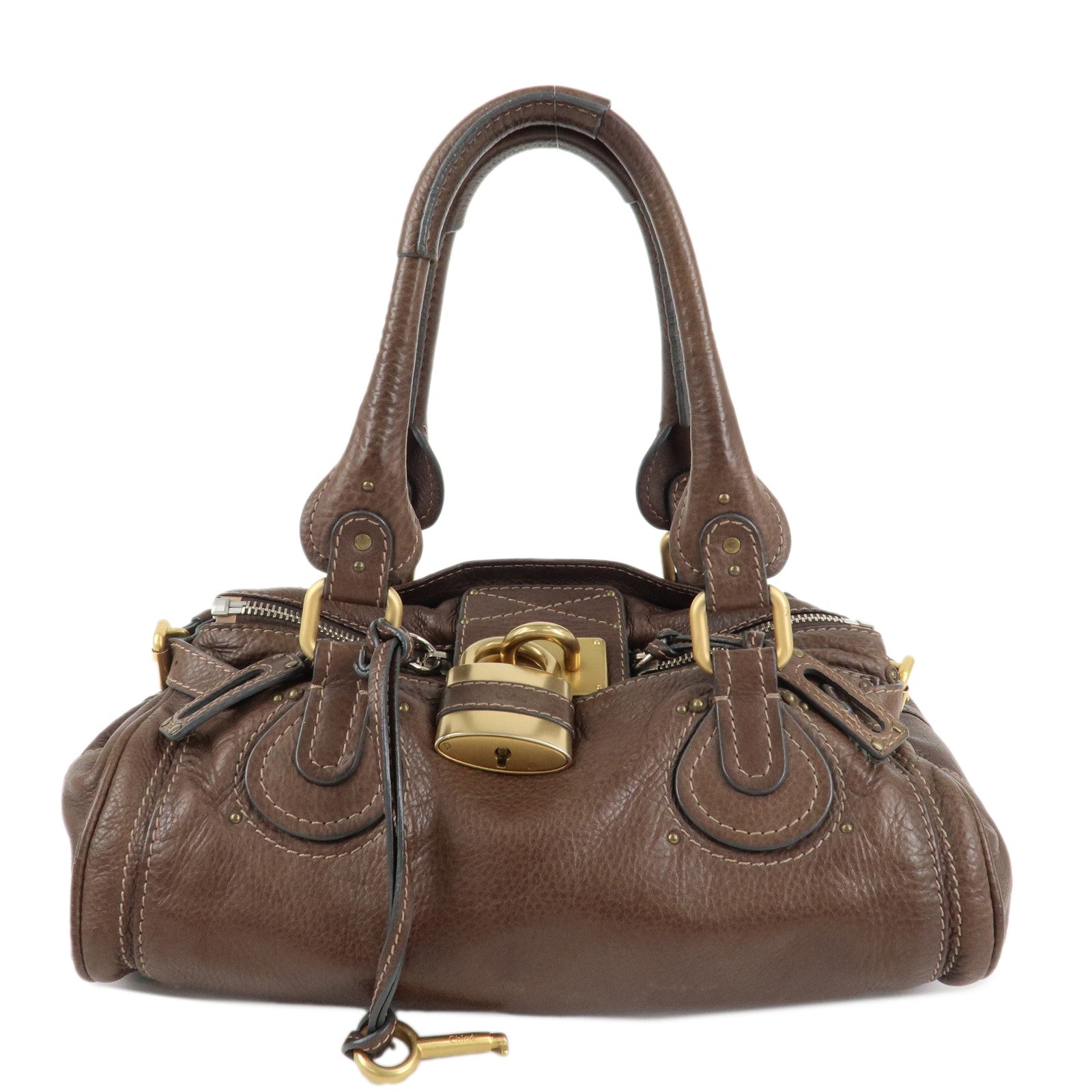 Chloe-Paddington-Leather-Hand-Bag-Shoulder-Bag-Medium-Brown