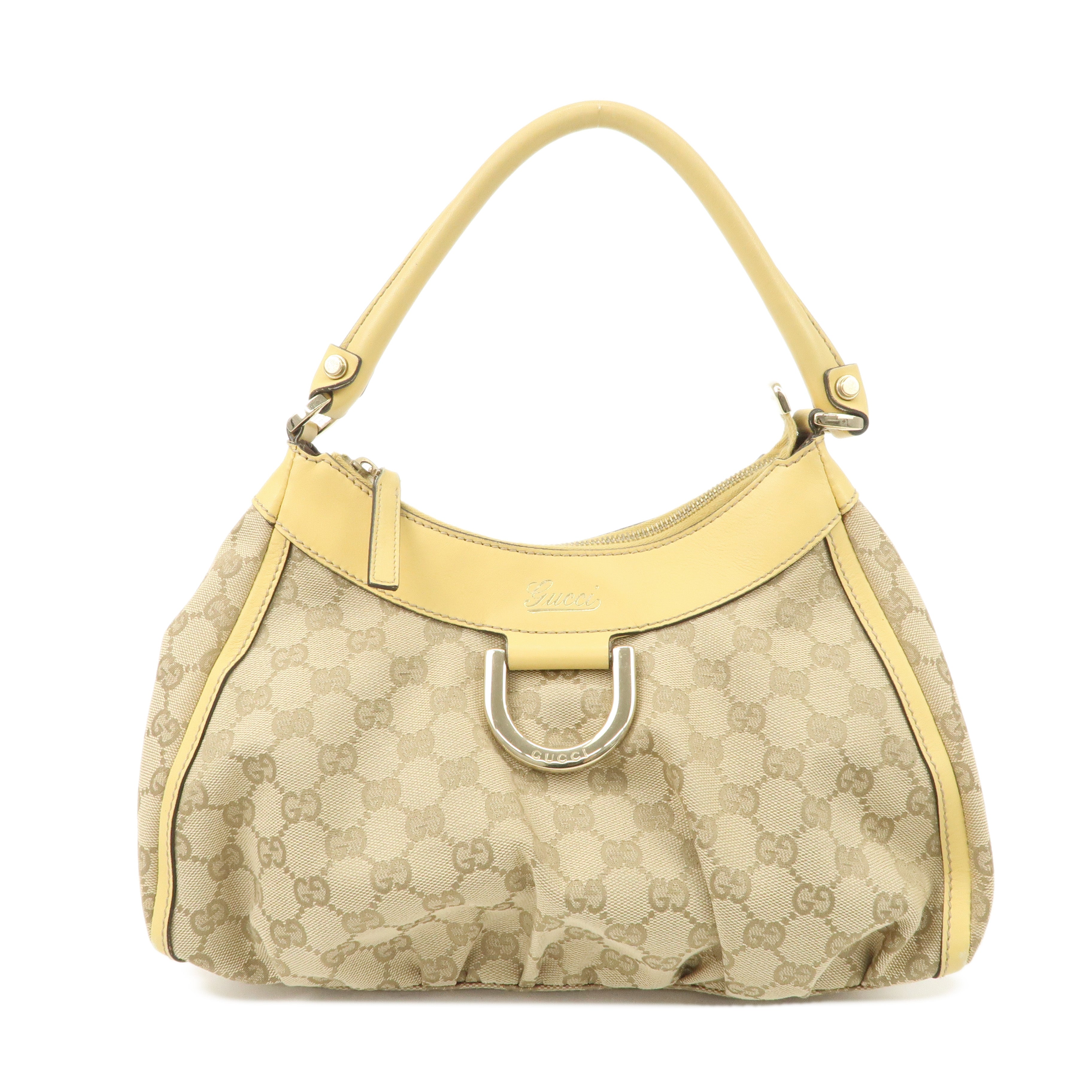 GUCCI-Abbey-GG-Canvas-Leather-Shoulder-Bag-Beige-Yellow-190525