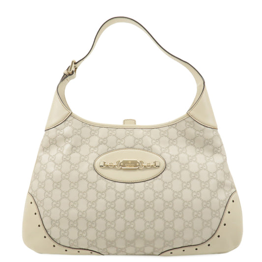 GUCCI-Guccissima-Leather-Shoulder-Bag-Hand-Bag-Ivory-145781