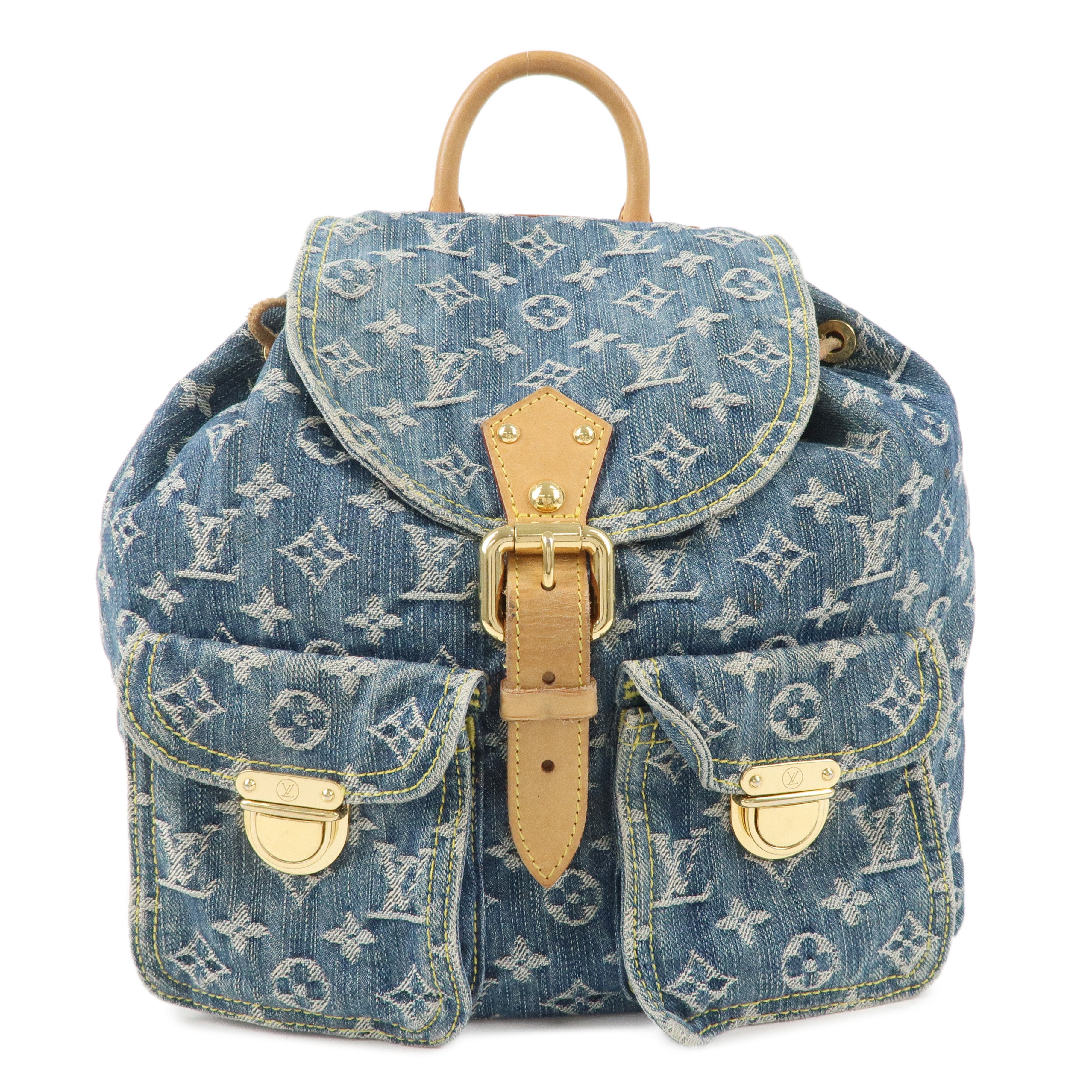 Louis Vuitton Monogram Denim Sac a Dos GM Back Pack Blue M95056