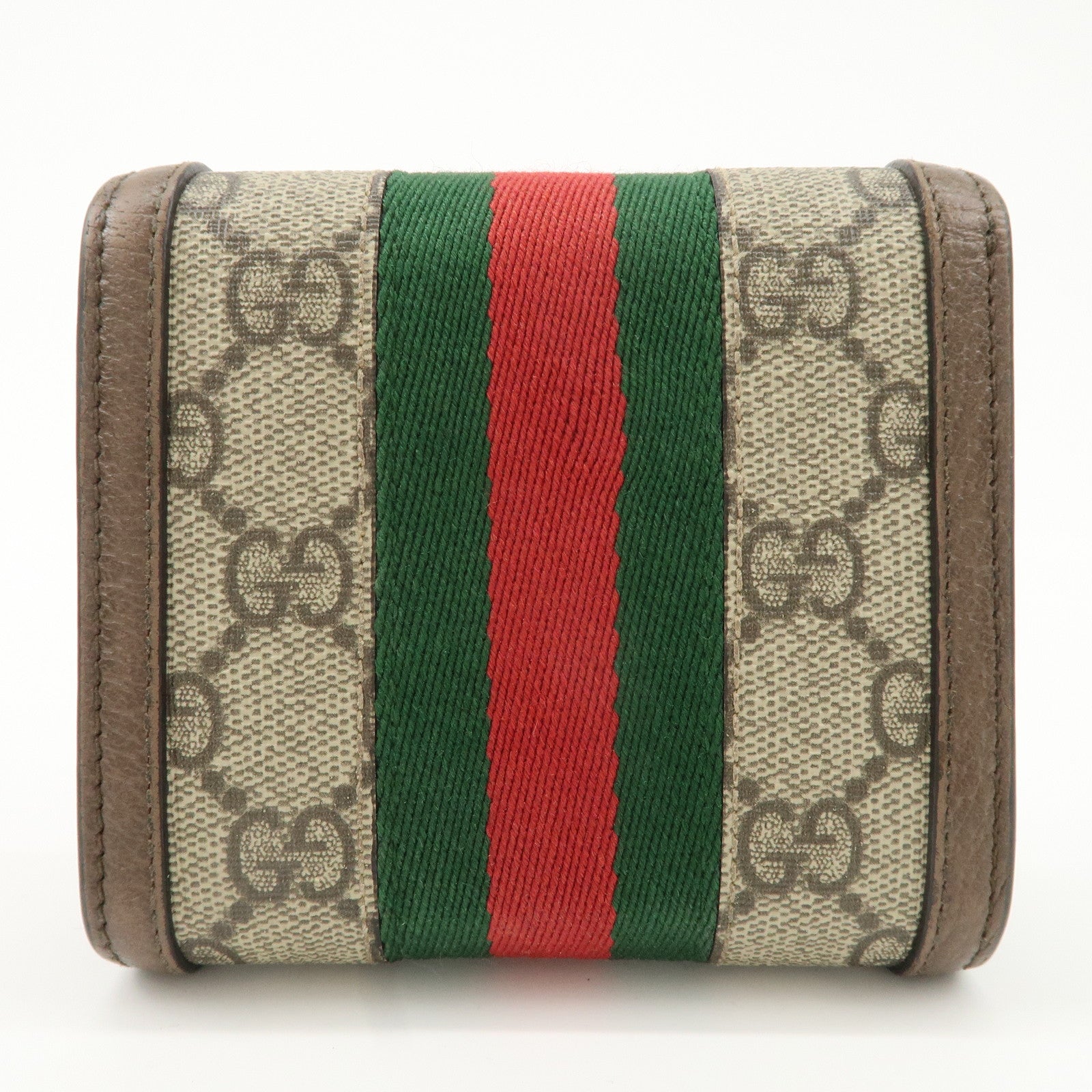 GUCCI Ophidia Sherry GG Supreme Leather Bifold Wallet 598662