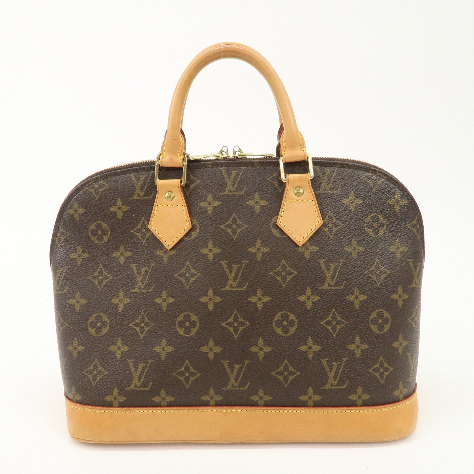 Louis Vuitton Monogram Alma Hand Bag Brown M51130 Used