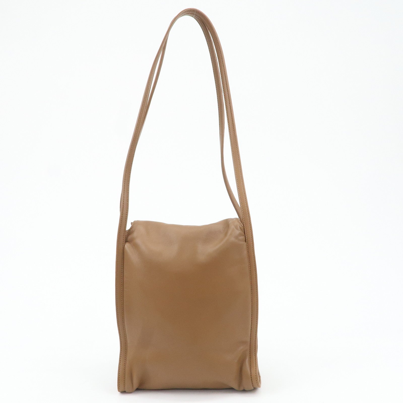 LOEWE Anaglam Leather Shoulder Bag Crossbody Bag Brown