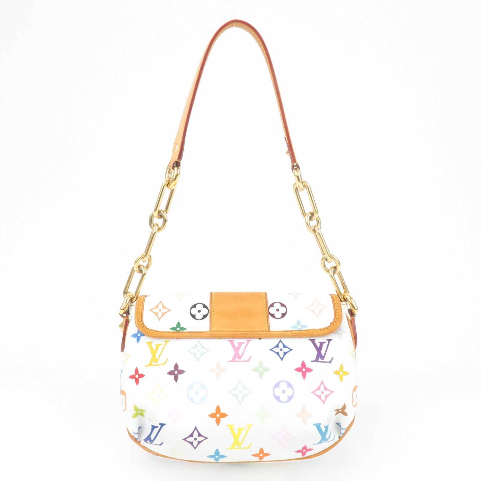 Louis Vuitton Monogram Multicolor Patti Shoulder Bag Blanc M40305 Used