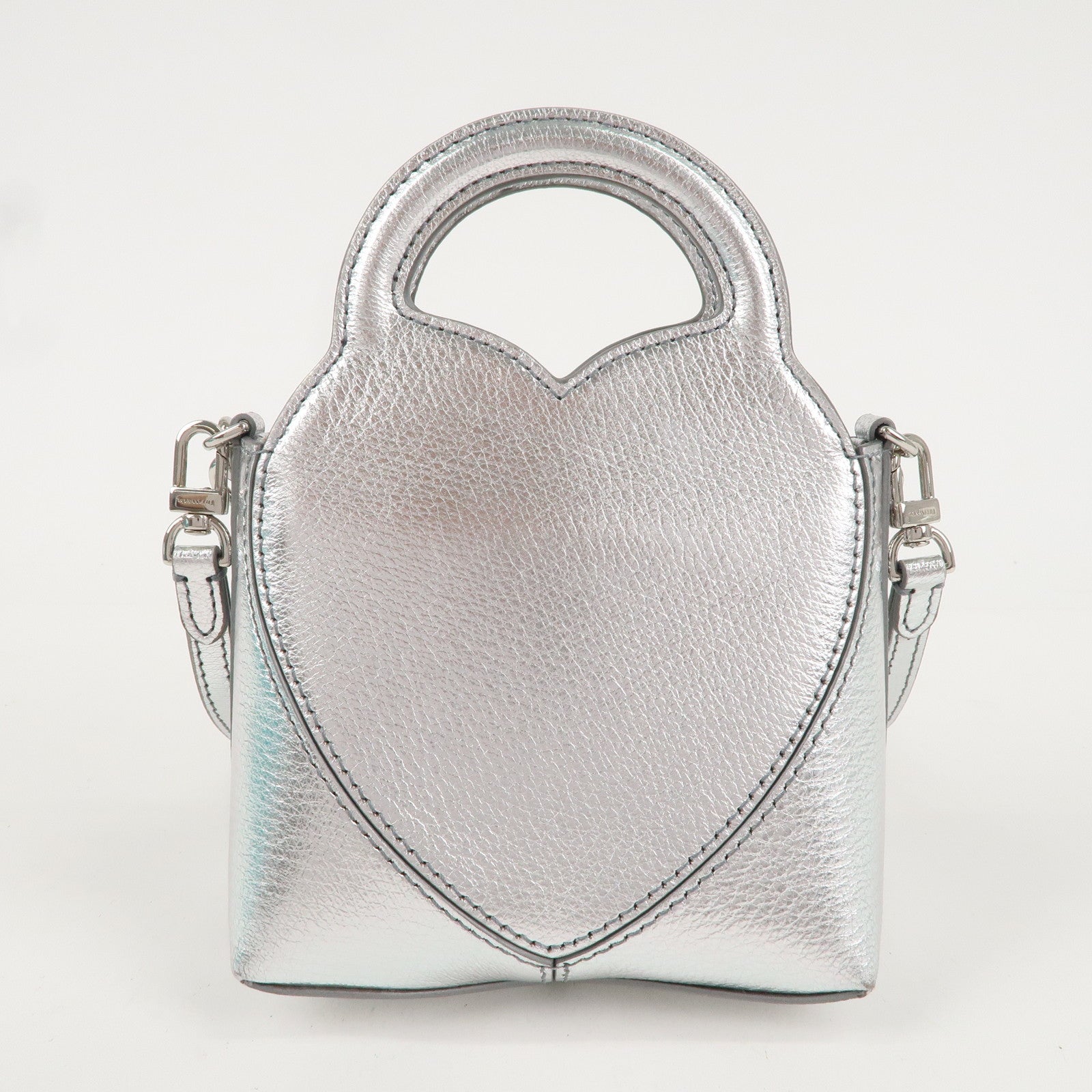 Tiffany&Co. Leather Return to Tiffany Micro Tote Bag SIlver