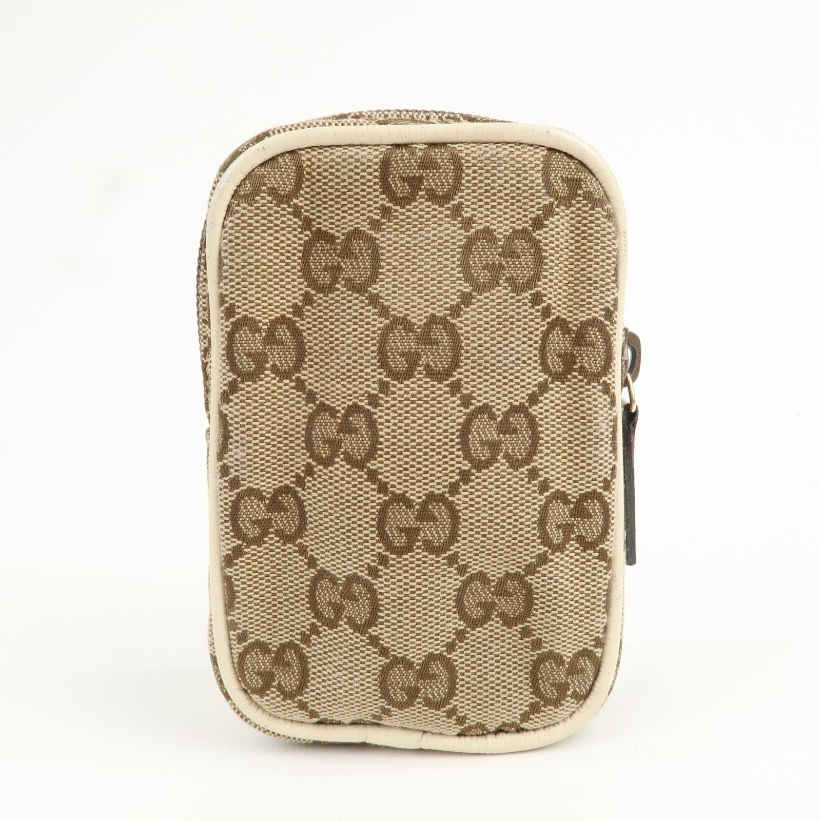 GUCCI GG Canvas Leather Cigarette Case 115249 Beige Ivory