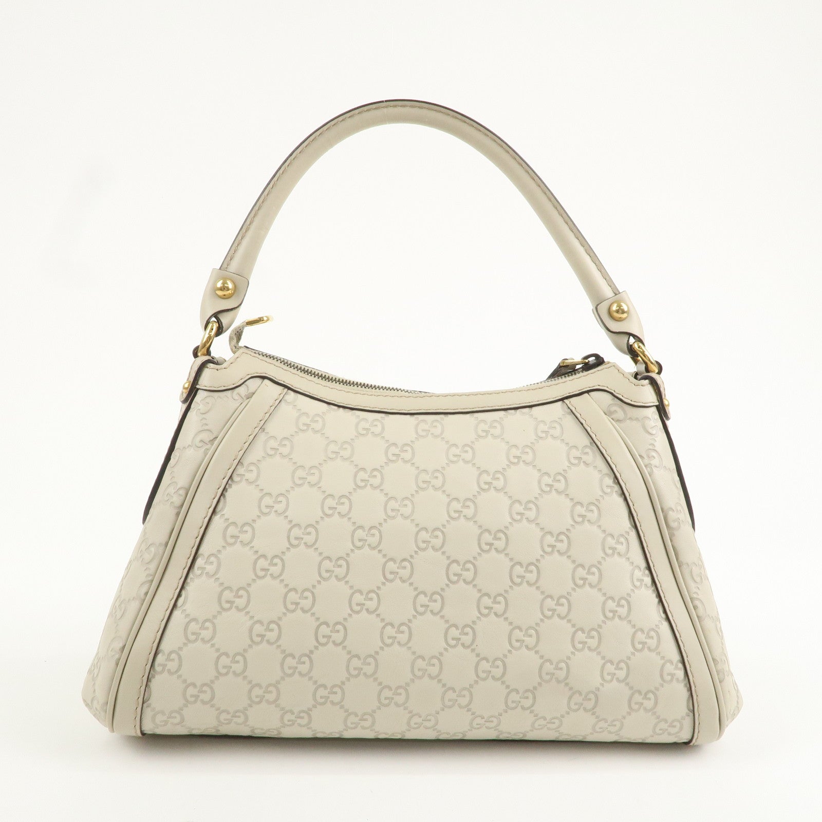 GUCCI Guccissima Leather Shoulder Bag Light Gray 282298