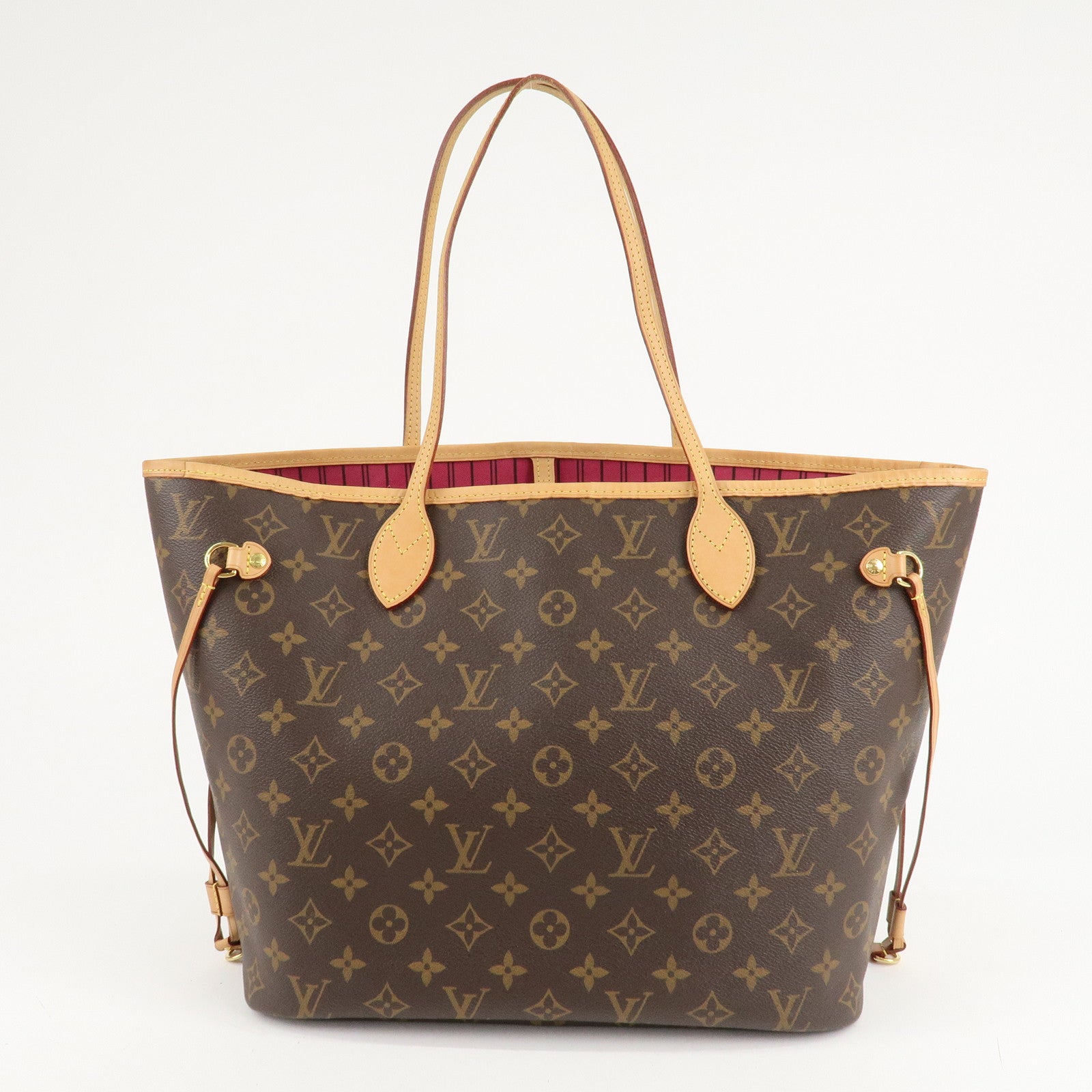 Louis Vuitton Monogram Neverfull MM Tote Bag Fuchisia M40996