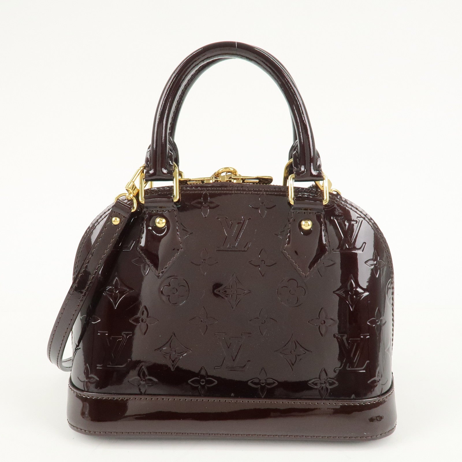 Louis Vuitton Monogram Vernis Alma BB 2Way Bag Amarante M91678