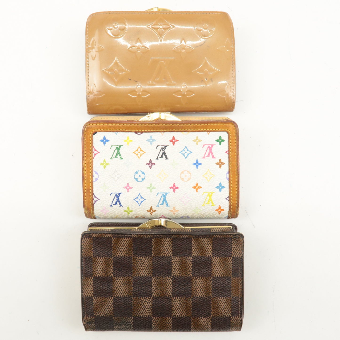 Louis Vuitton Damier Monogram Set of 3 Wallet N61664 M92987 M91525