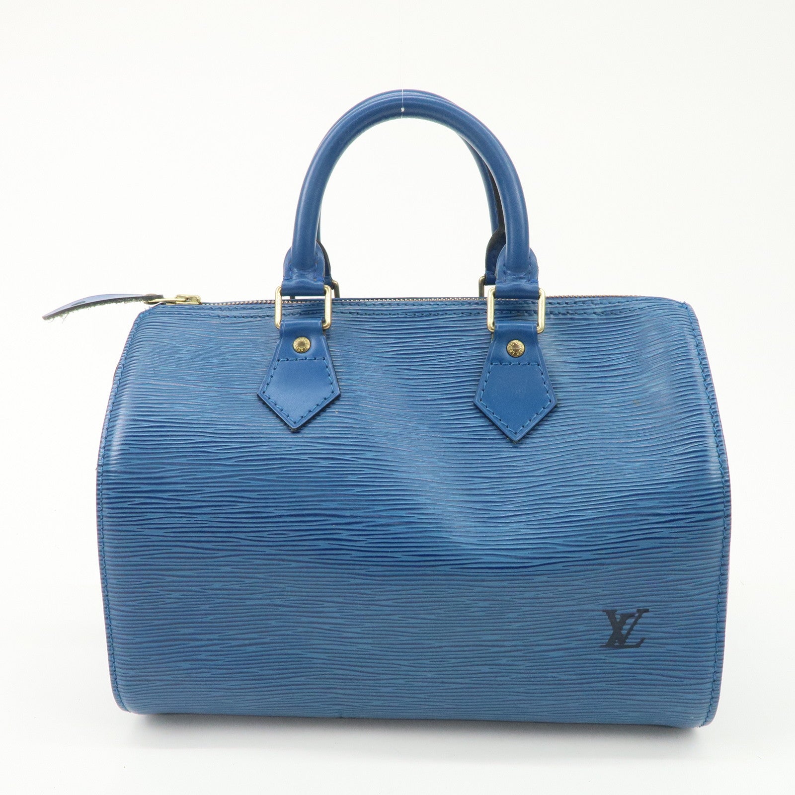 Louis Vuitton Epi Speedy 25 Hand Boston Bag Blue M43015