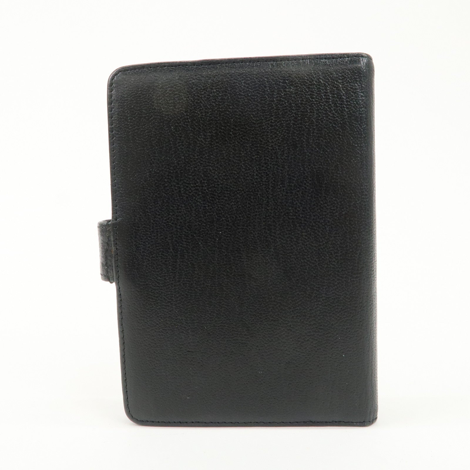 CHANEL COCO Mark Leather Agenda Cover Planner Cover Black Used