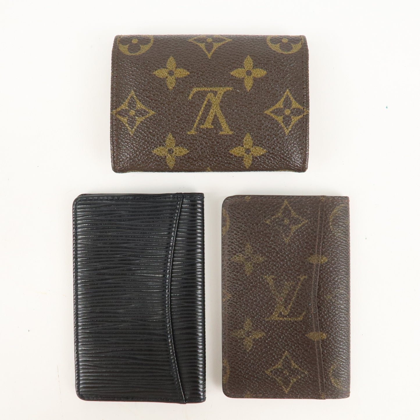 Louis Vuitton Set of 3 Monogram Epi Coin Case Card Case