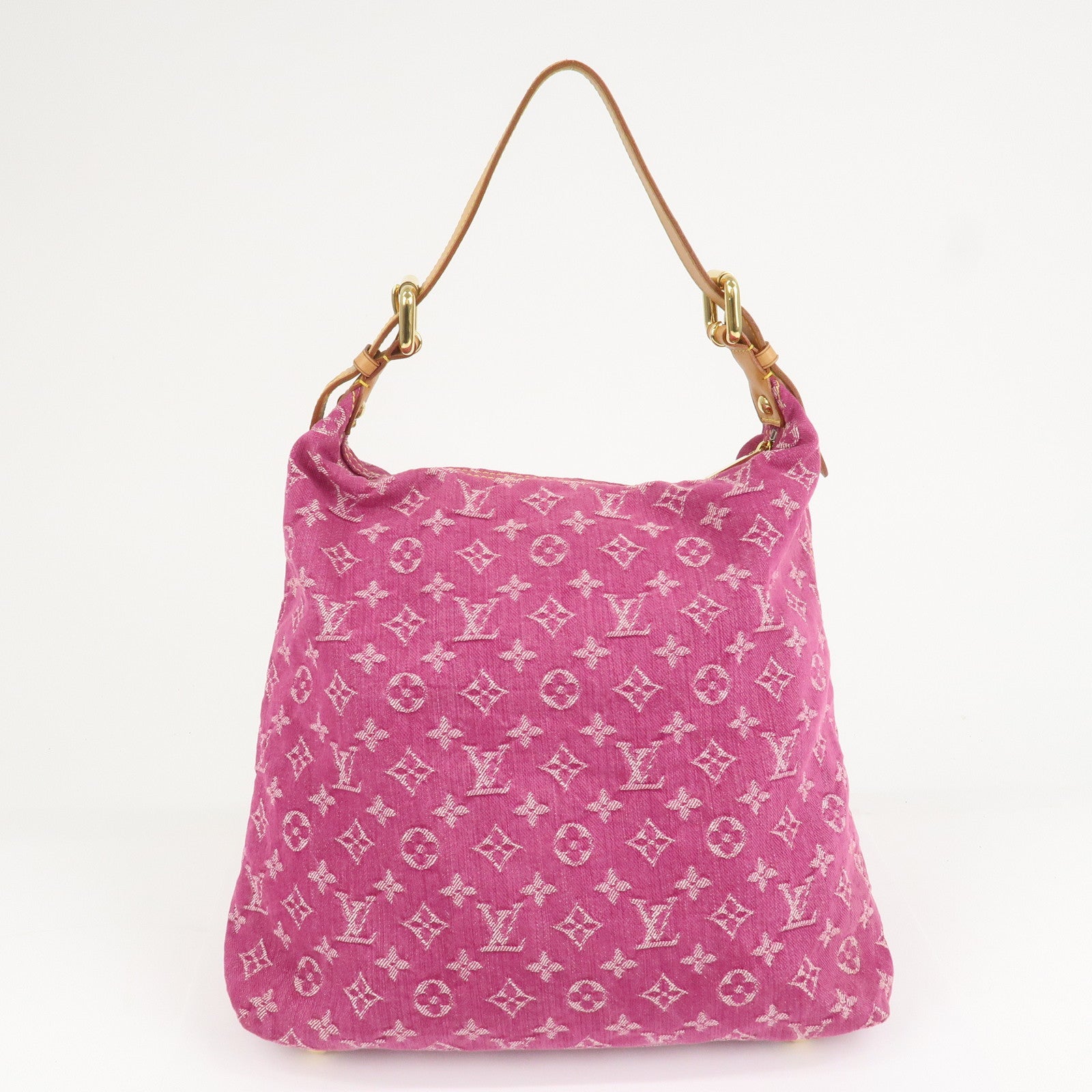 Louis Vuitton Monogram Denim Baggy GM Shoulder Bag Fuchsia M95210 Used