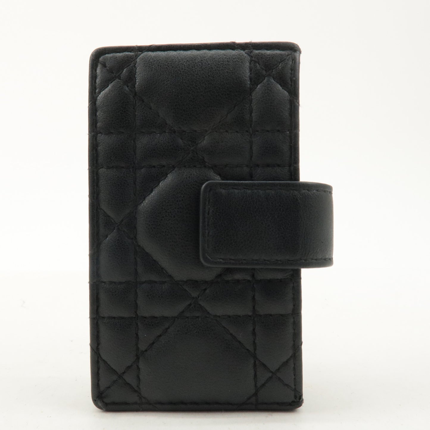 Christian Dior Cannage Lady Dior Leather Card Case Black