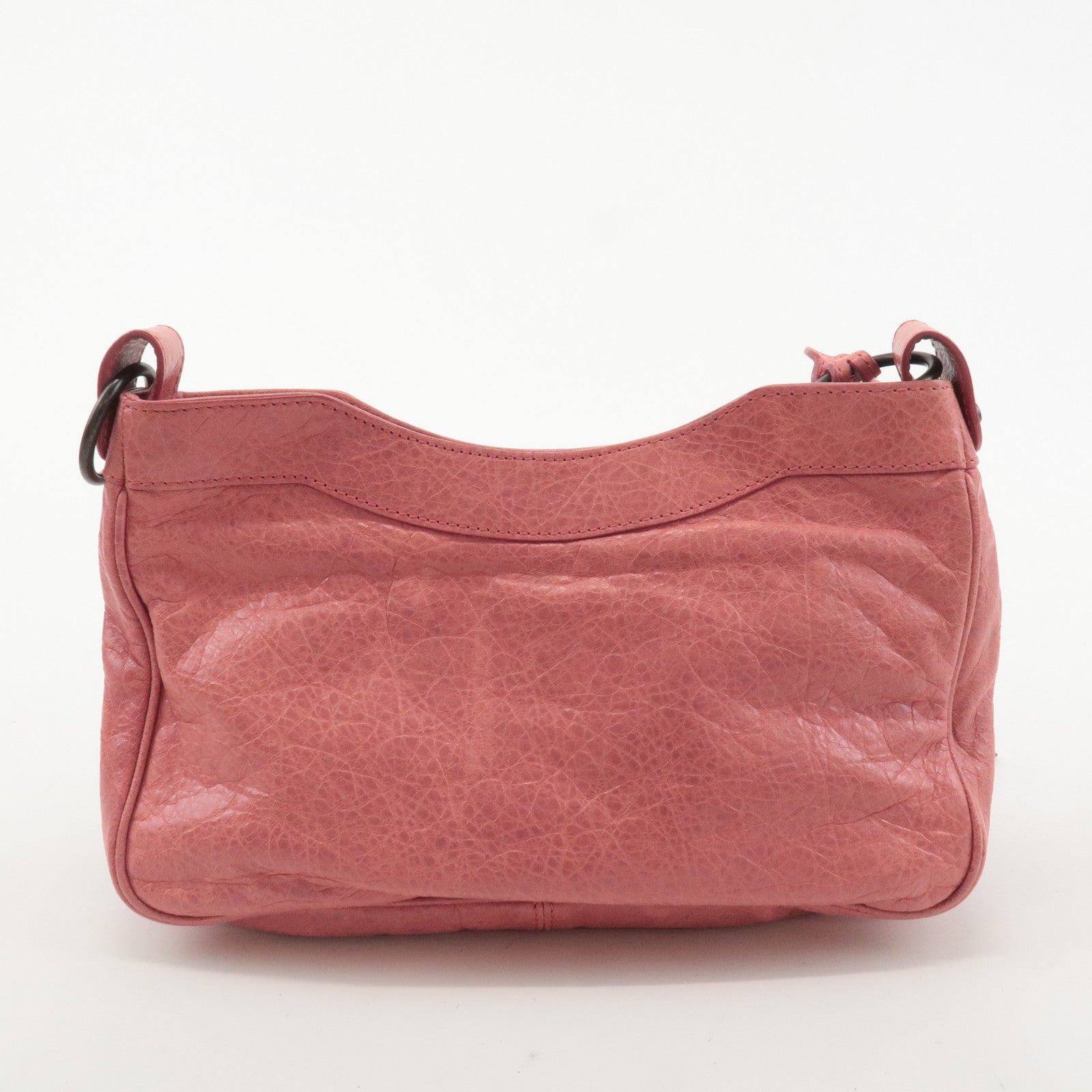 BALENCIAGA The Hip Leather Shoulder Bag Pink 242803