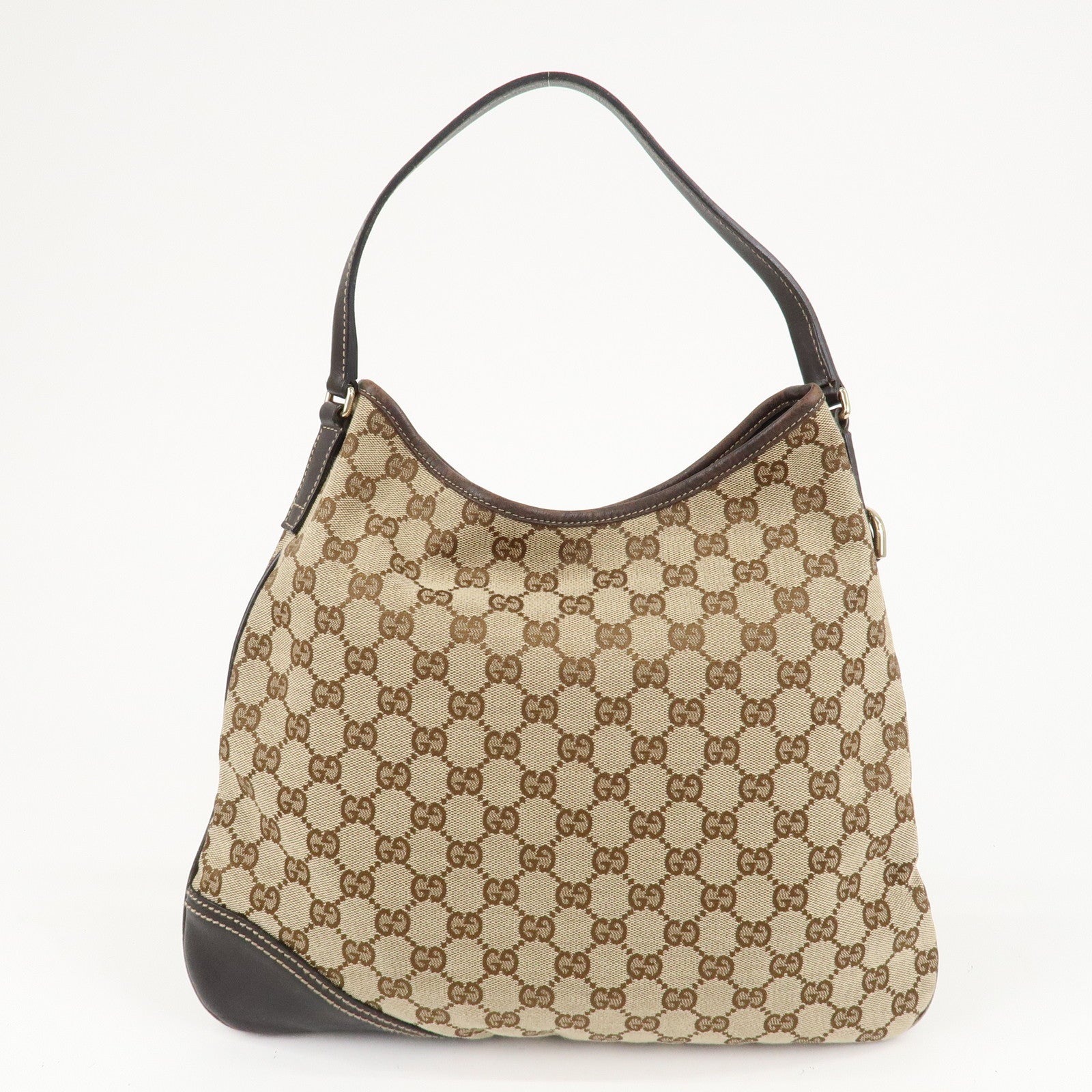 GUCCI Interlocking G GG Canvas Leather Shoulder Bag 169947