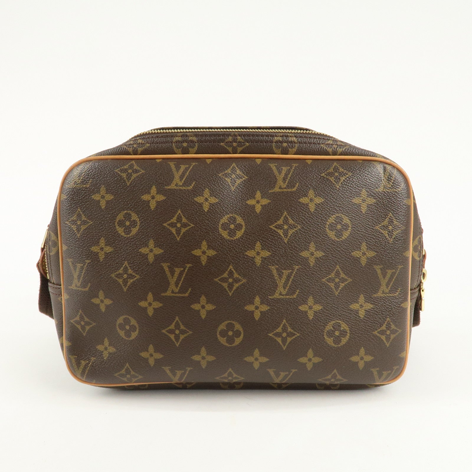 Louis Vuitton Monogram Reporter PM Shoulder Bag Brown M45254