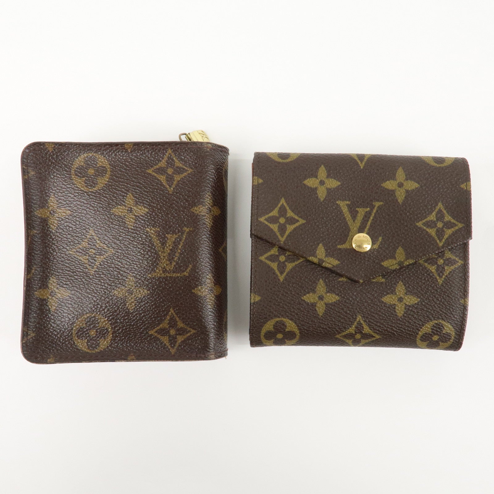 Louis Vuitton Set of 2 Monogram Compact Wallet M61667 M61660