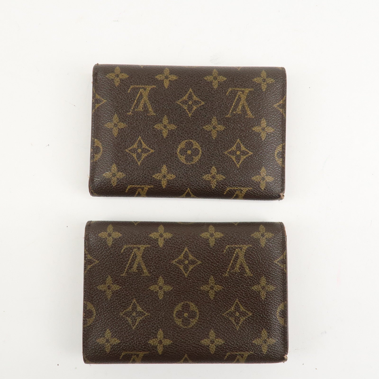 Louis Vuitton Monogram Set of 2 Bi-fold Wallet Brown M61202 Used