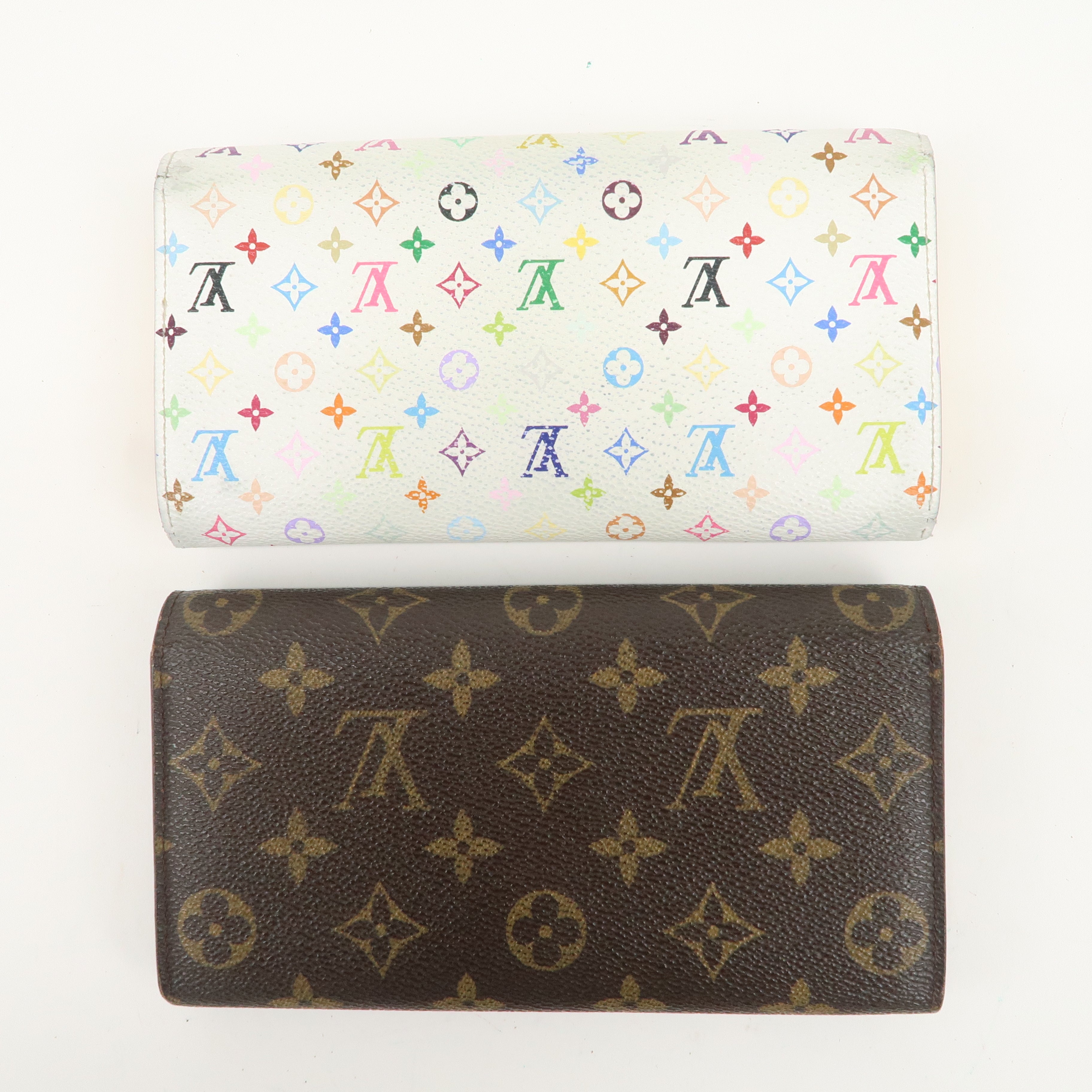 Louis Vuitton Monogram Multi Color Set of 2 Long Wallet M61725 Used