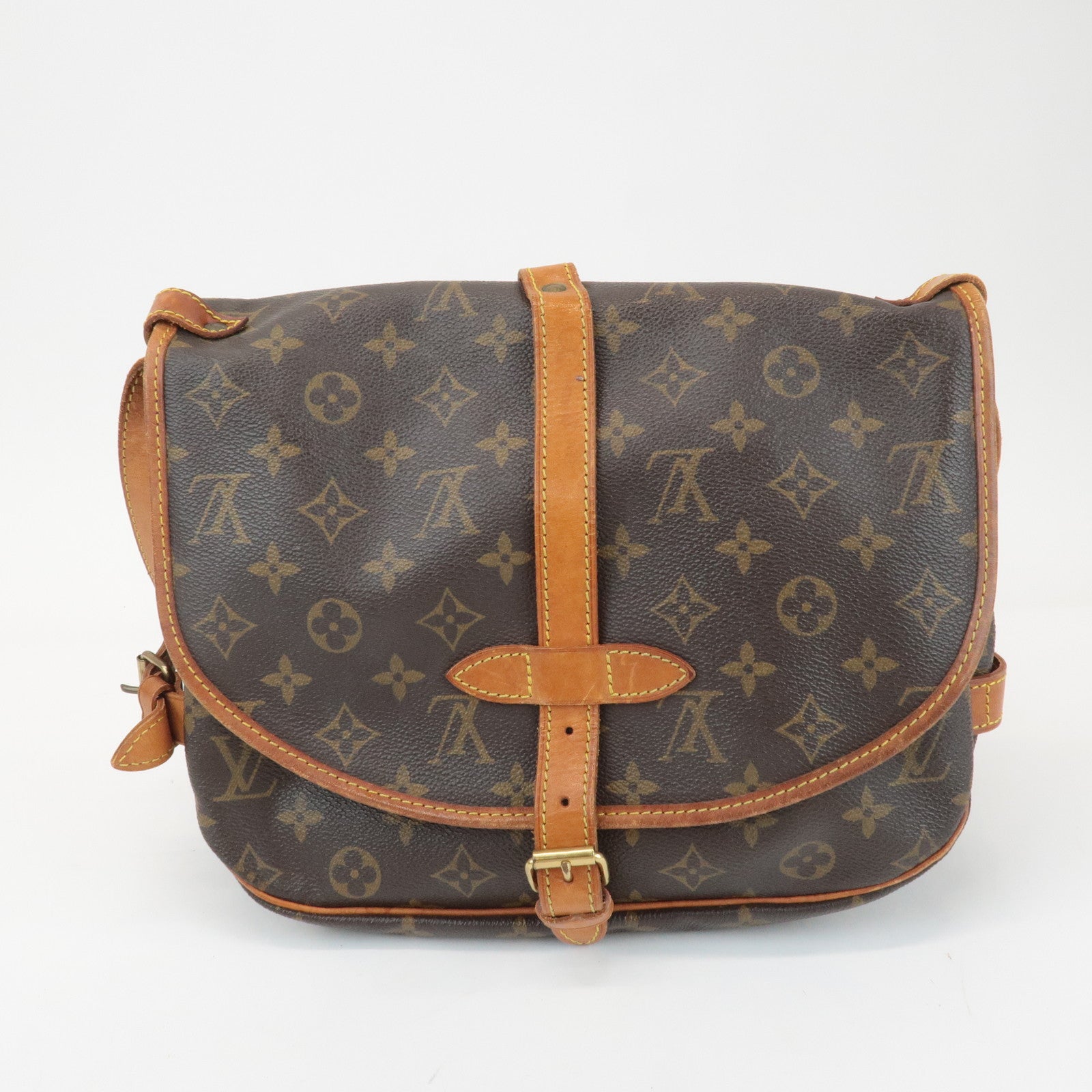 Louis Vuitton Monogram Saumur 30 Shoulder Bag Brown M42256