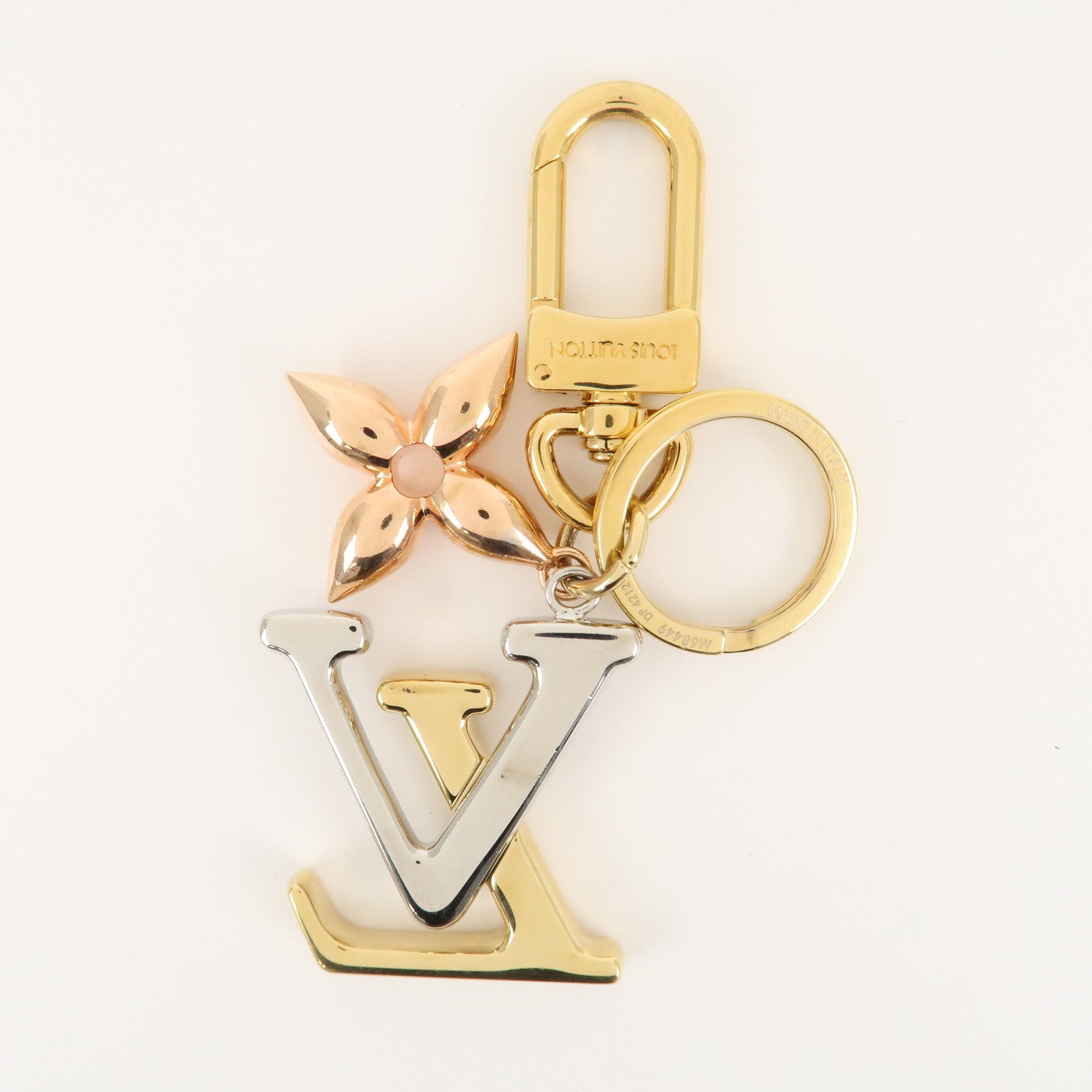 Louis Vuitton LV New Wave Key Chain Key Charm Gold M68449