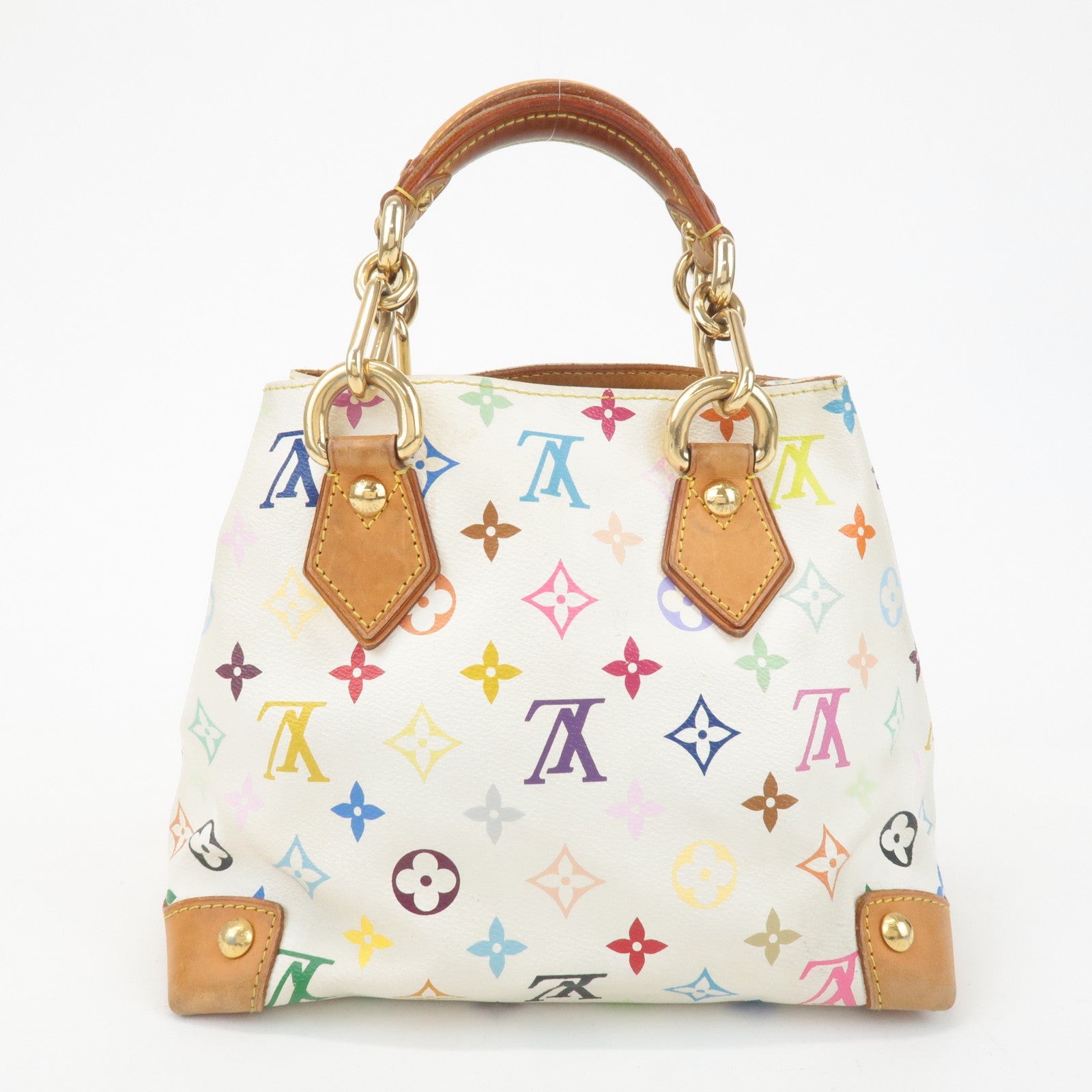 Louis Vuitton Monogram Multicolor Audra Hand Bag Blanc M40047 Used