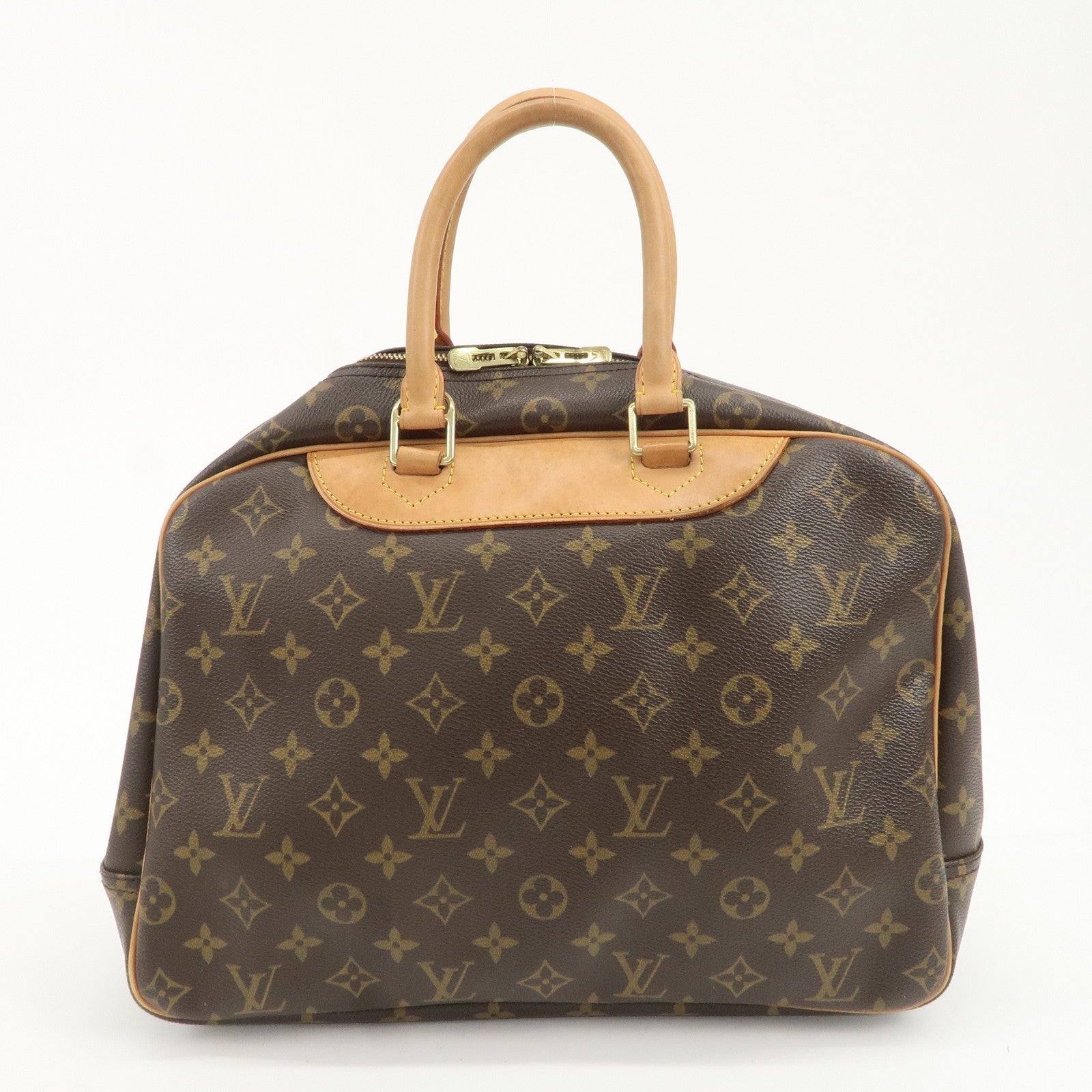 Louis Vuitton Monogram Deauville Hand Bag Brown M47270