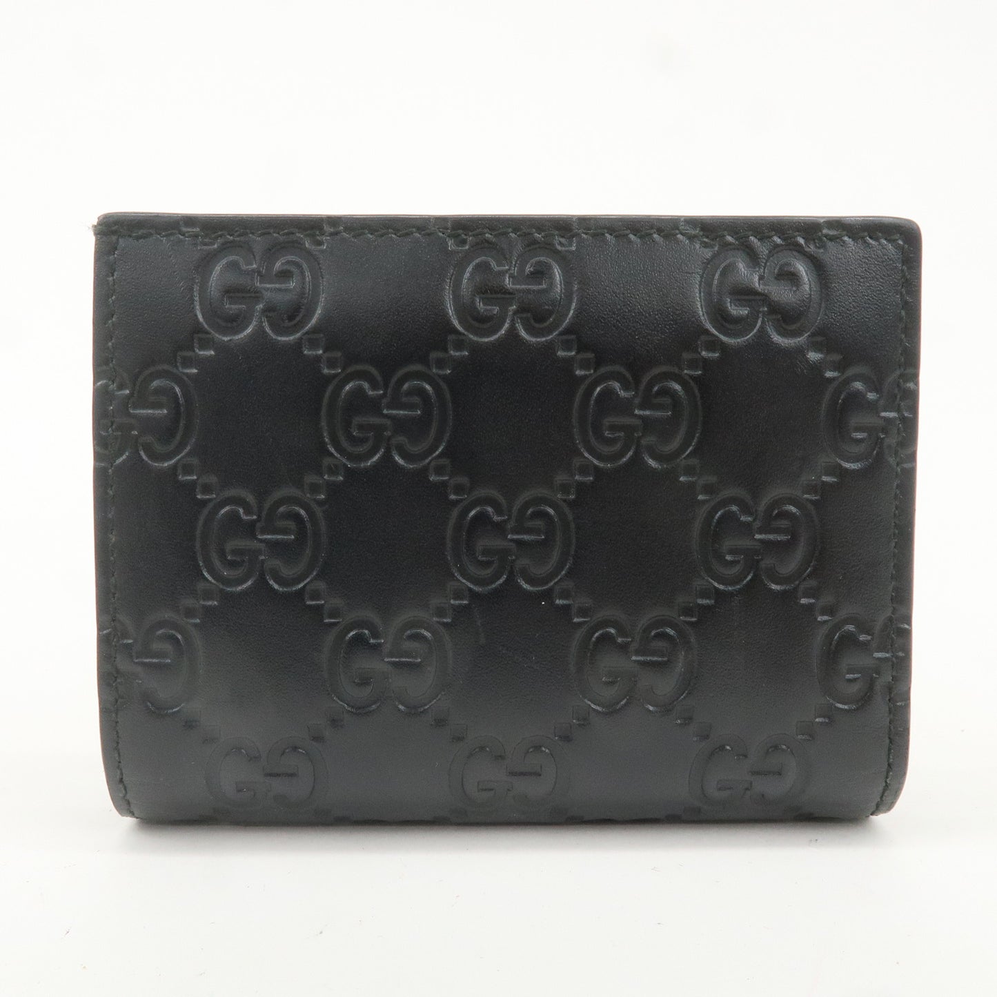 GUCCI Guccissima Leather Card Case Black 410120