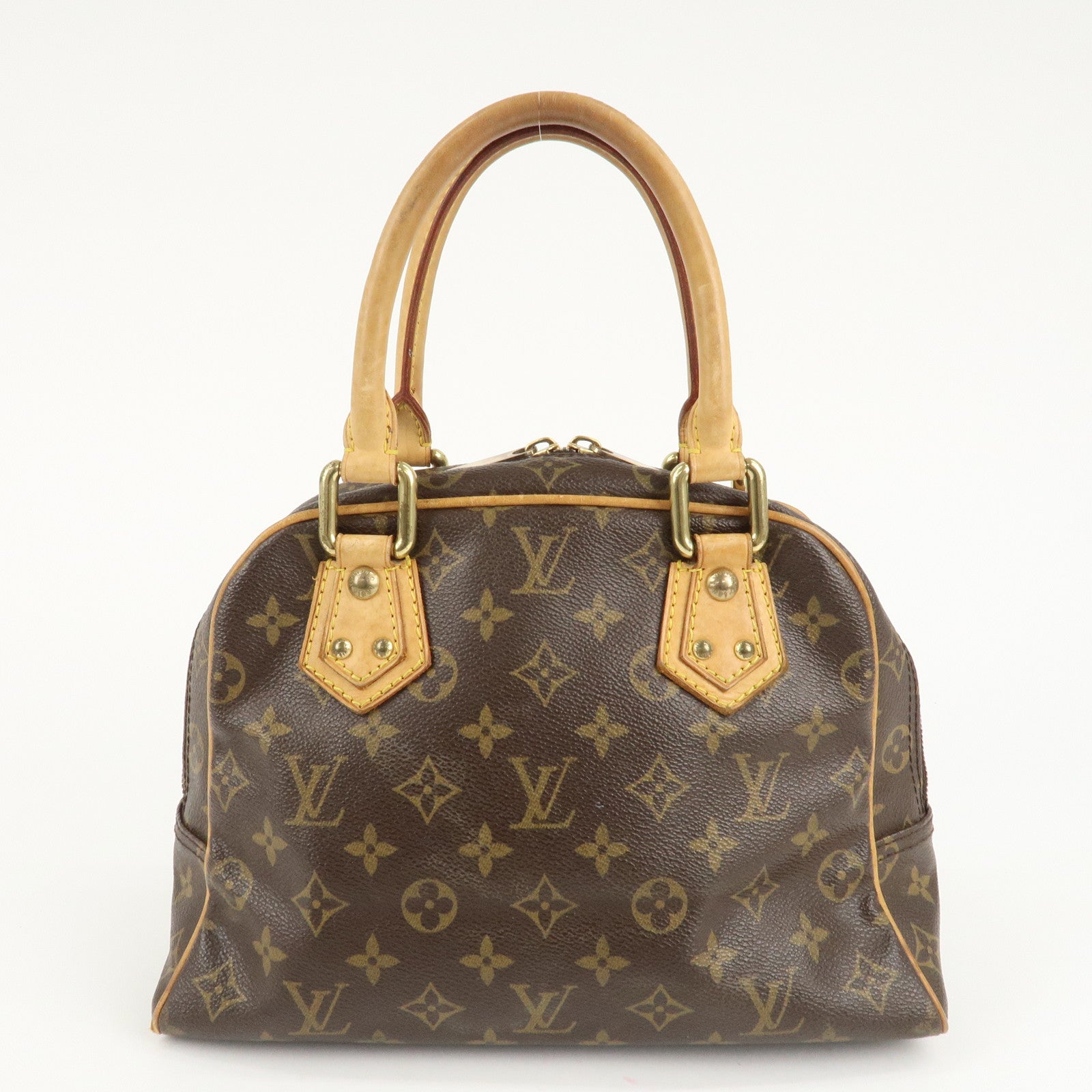 Louis Vuitton Monogram Manhattan PM Hand Bag Brown M40026