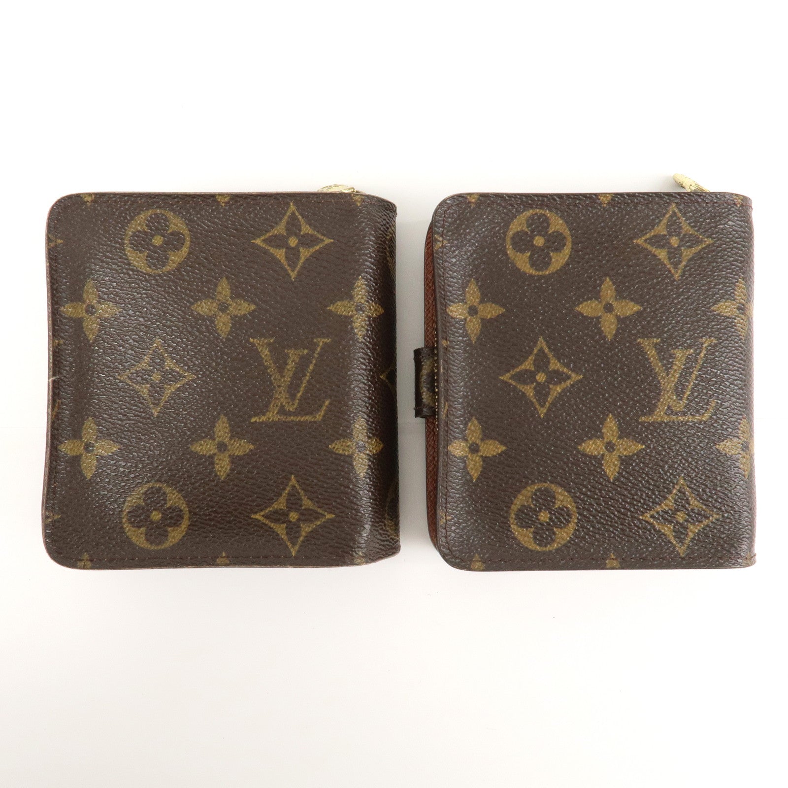 Louis Vuitton Set of 2 Monogram Compact Zip Small Wallet M61667