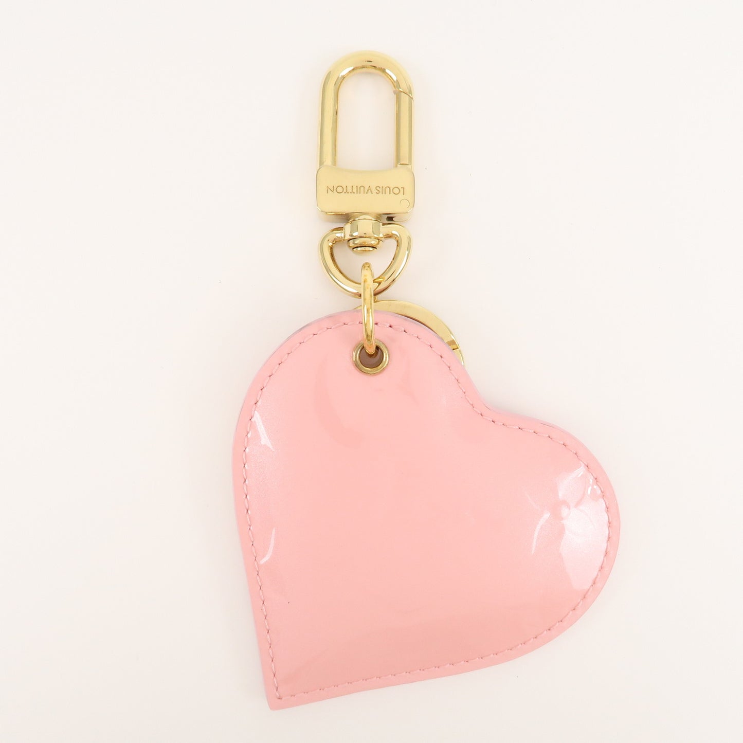 Louis Vuitton Monogram Vernis Porte Cles Love Lock Heart M01164