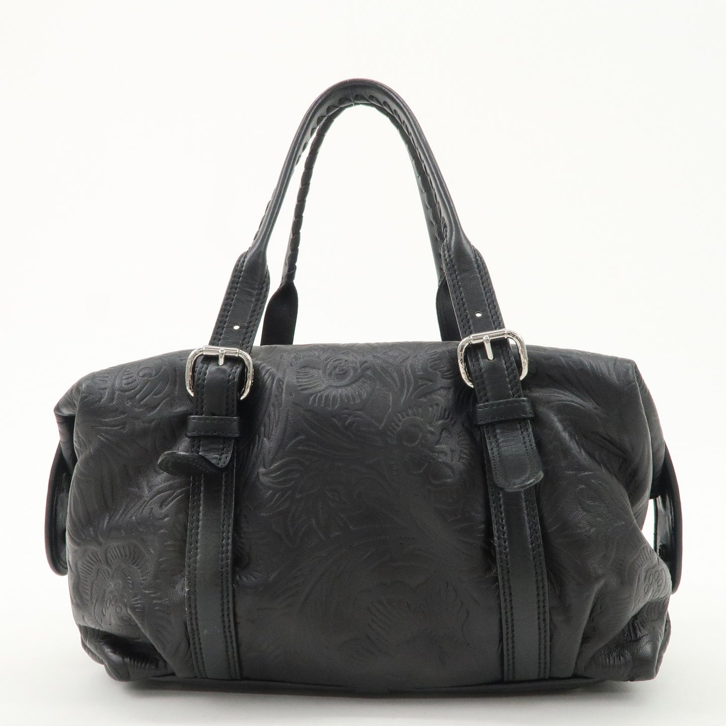 LOEWE Canela Leather Tote Bag Hand Bag Shoulder Bag Black