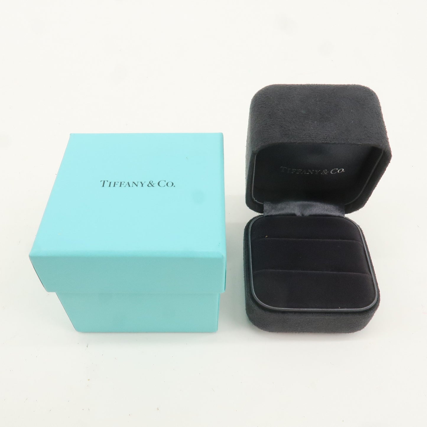 Tiffany&Co. Set of 2 Jewelry Box For Pair Rings Tiffany Blue