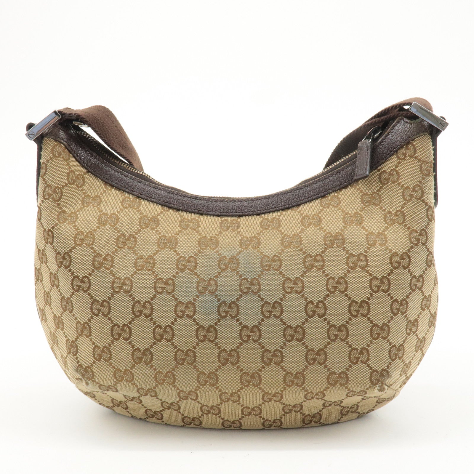 GUCCI Sherry GG Canvas Leather Shoulder Bag Beige Brown 181092