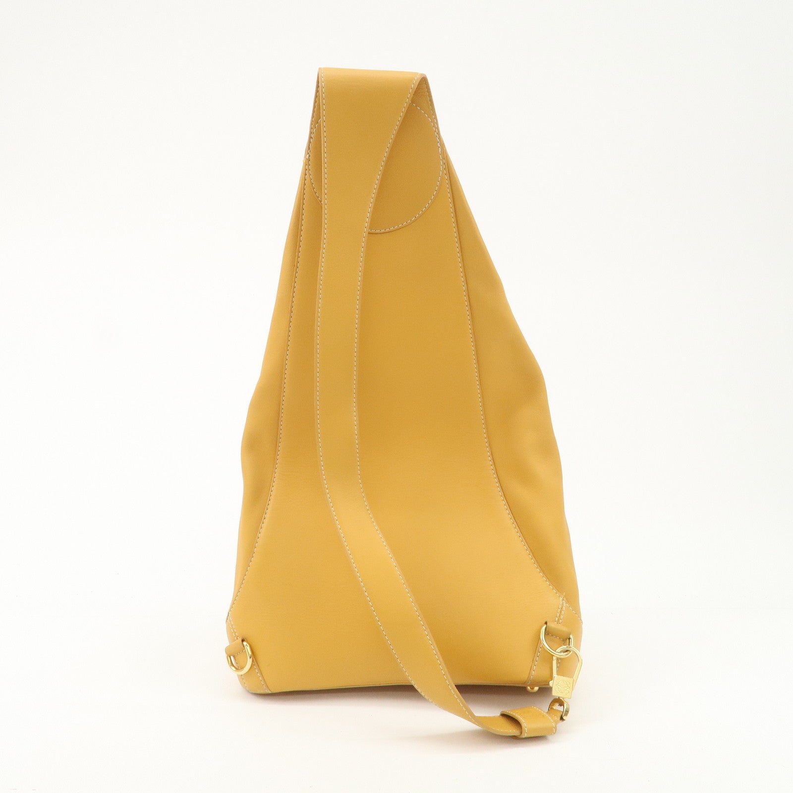 LOEWE Leather Anton Backpack Rucksack Shoulder Bag Yellow