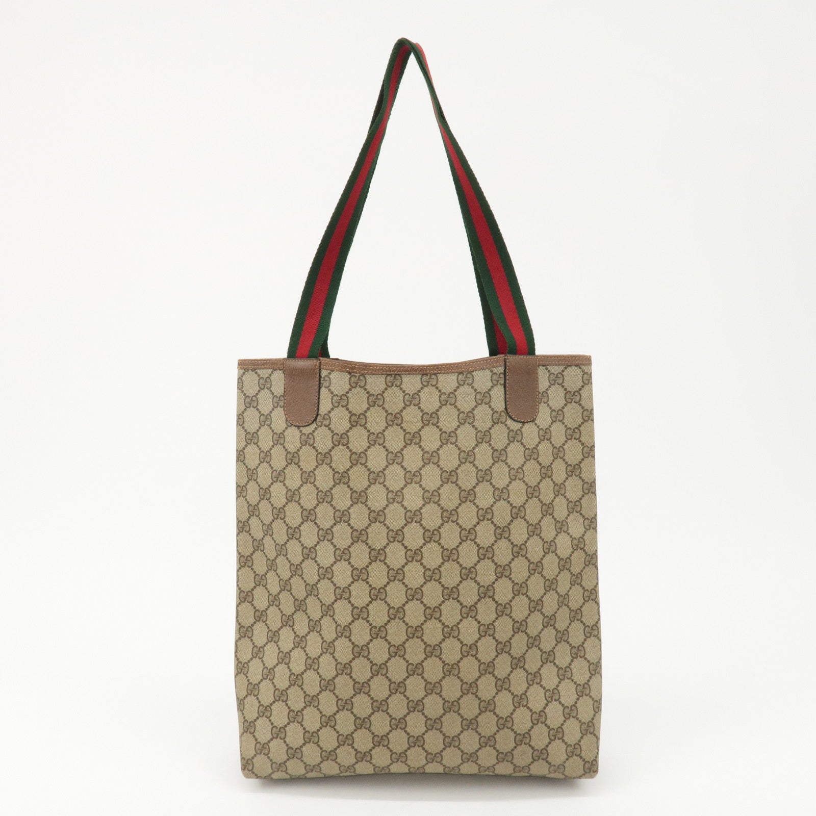 GUCCI Old GUCCI Sherry GG Plus Leather Tote Bag Brown 39.02.003