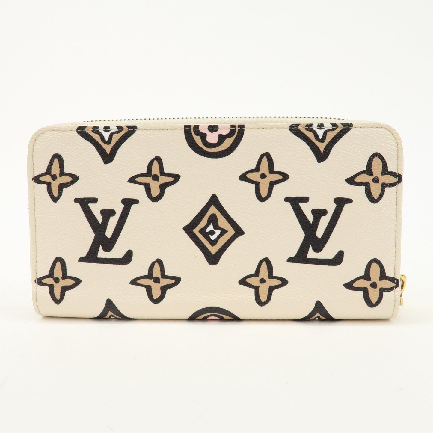 Louis Vuitton Monogram Wild At Heart Zippy Wallet Creme M80676