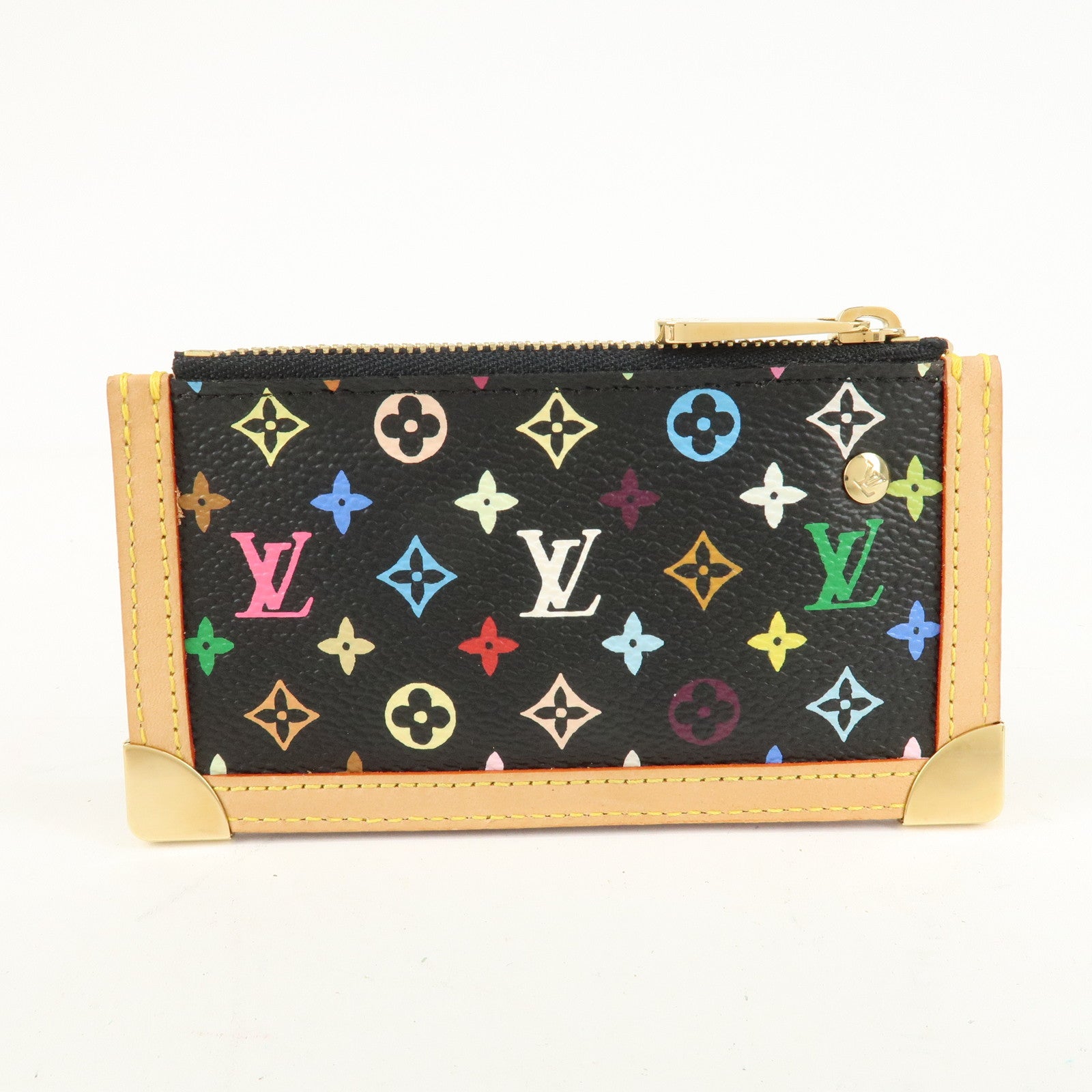 Louis Vuitton Monogram Multi Color Pochette Cles Noir M92654