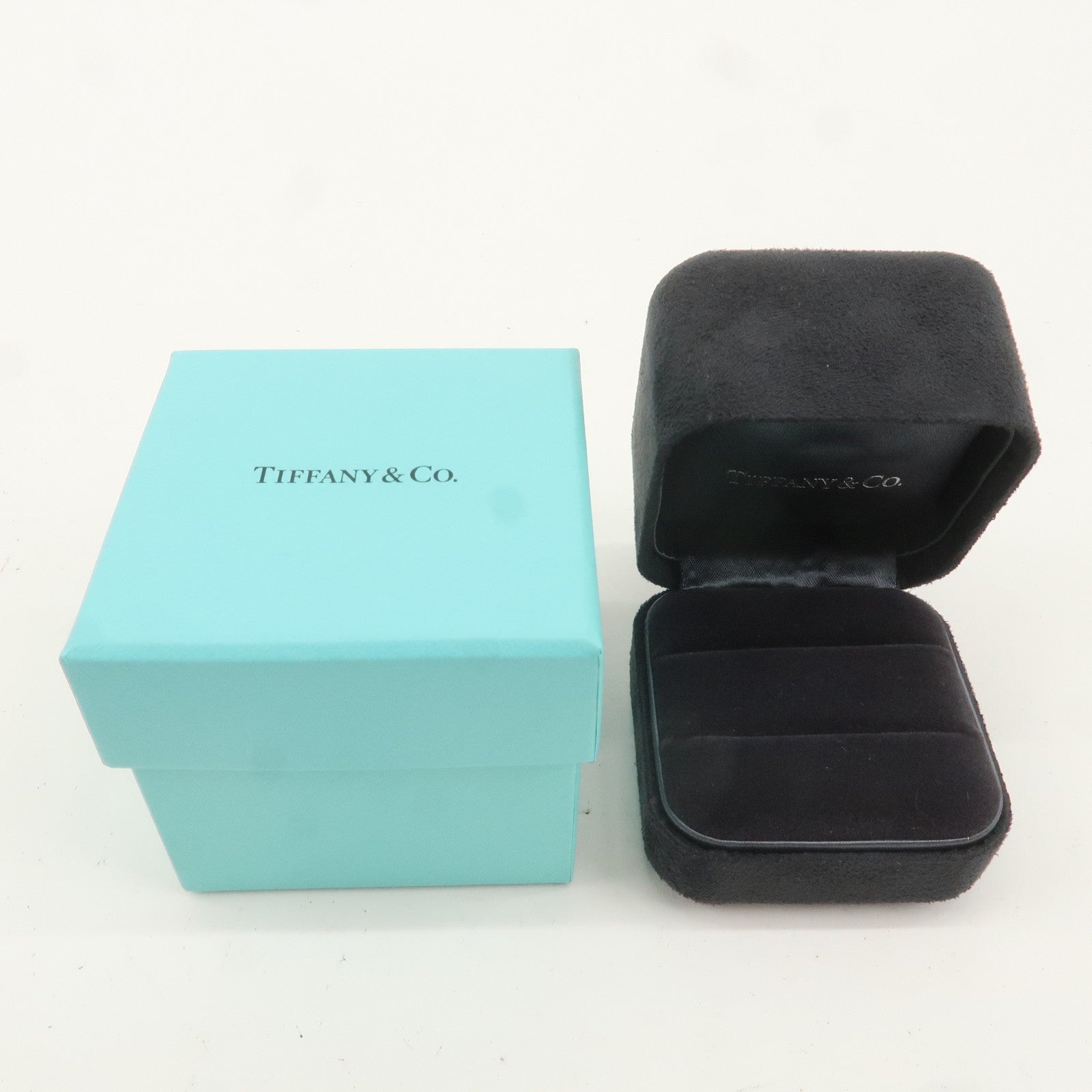 Tiffany&Co. Set of 2 Jewelry Box For Pair Rings Tiffany Blue