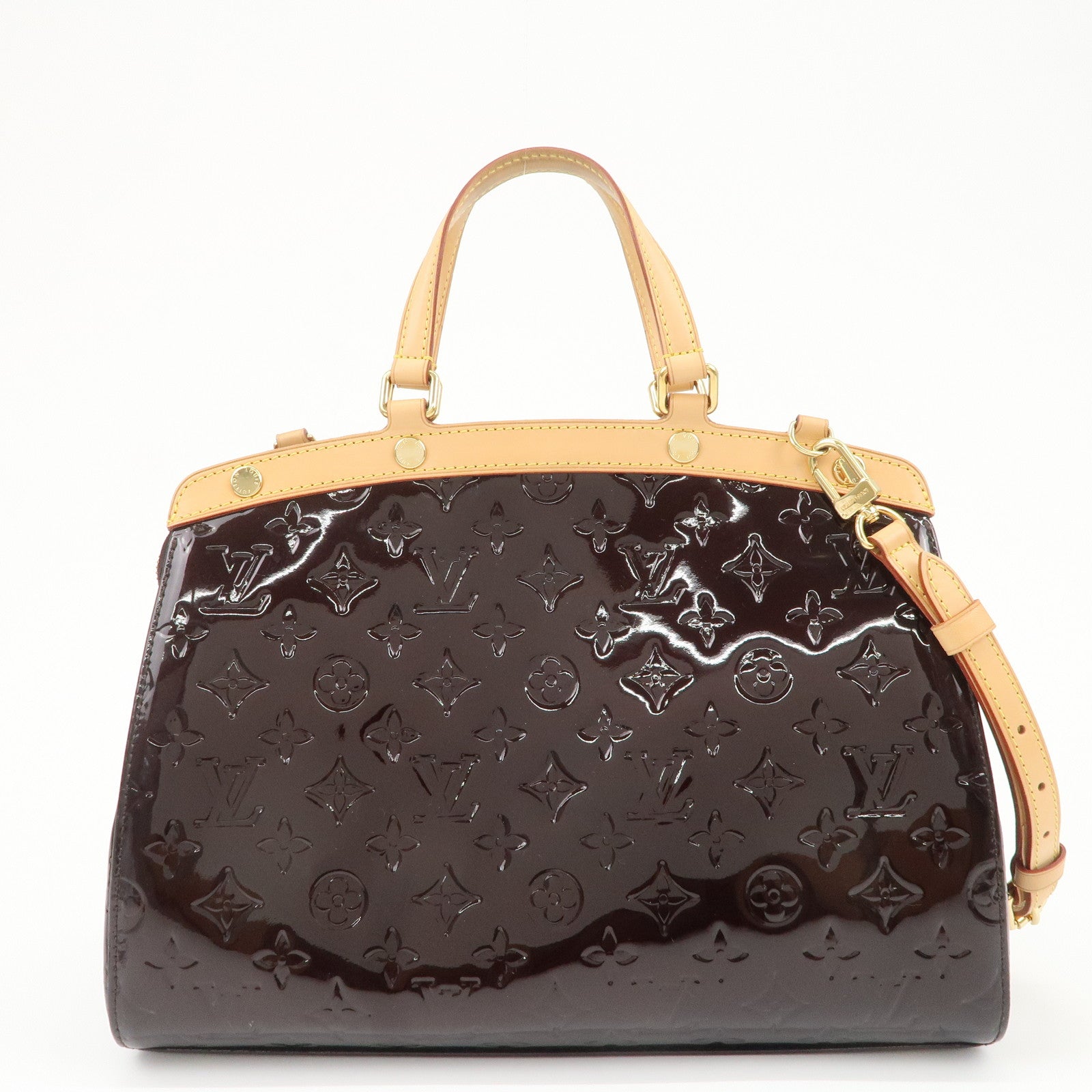 Louis Vuitton Vernis Brea MM 2Way Hand Bag Amarante M91619