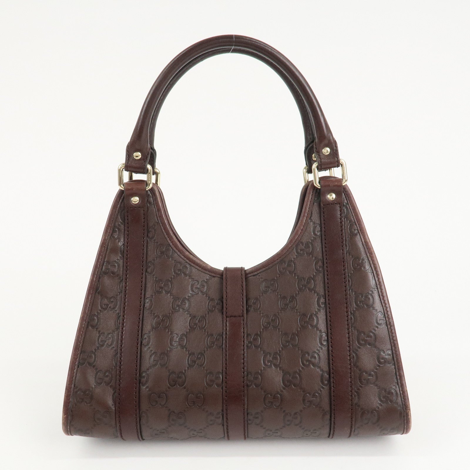 GUCCI Guccissima Leather Hand Bag Shoulder Bag Brown 203495