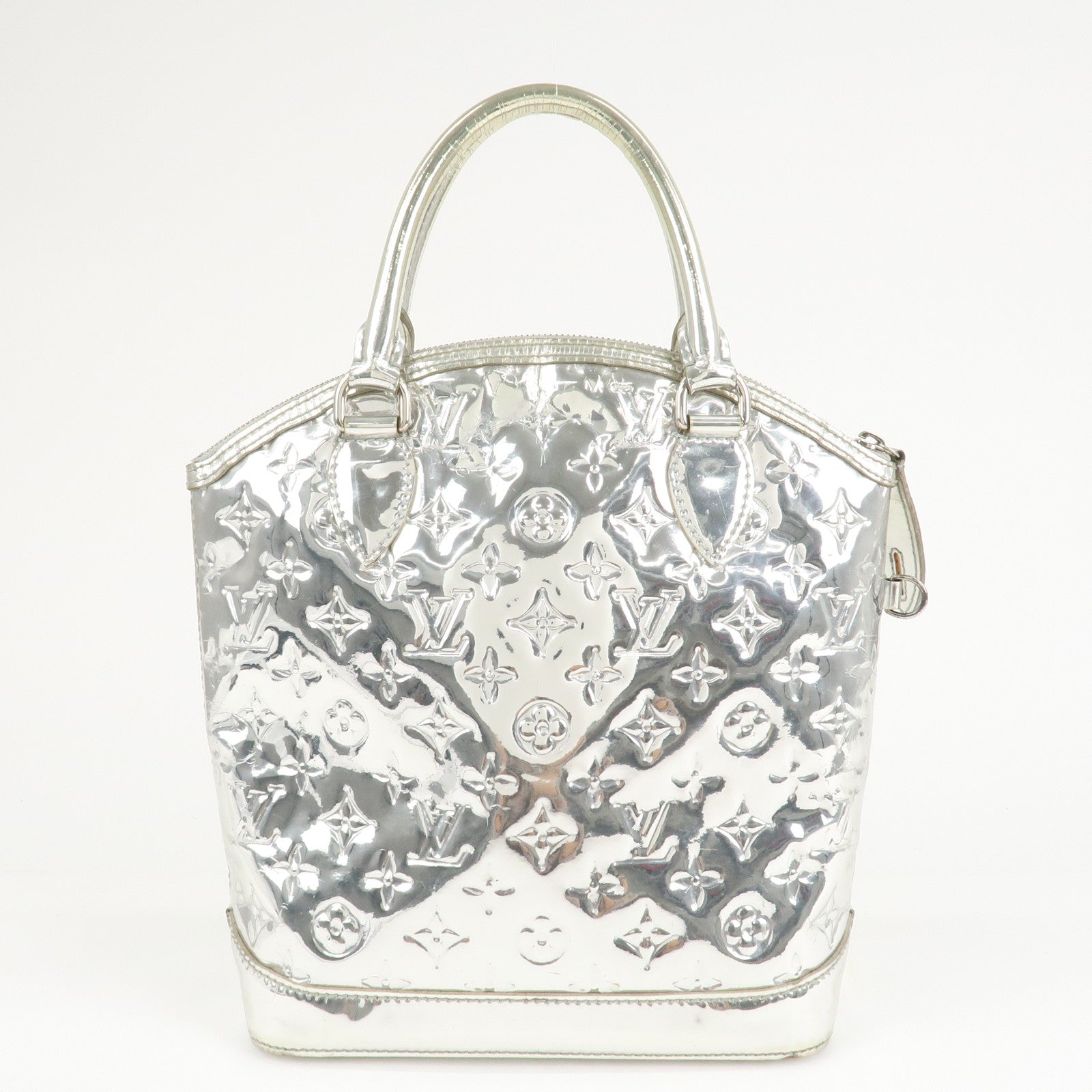 Louis Vuitton Monogram Miroir Lock It Hand Bag Silver M95449