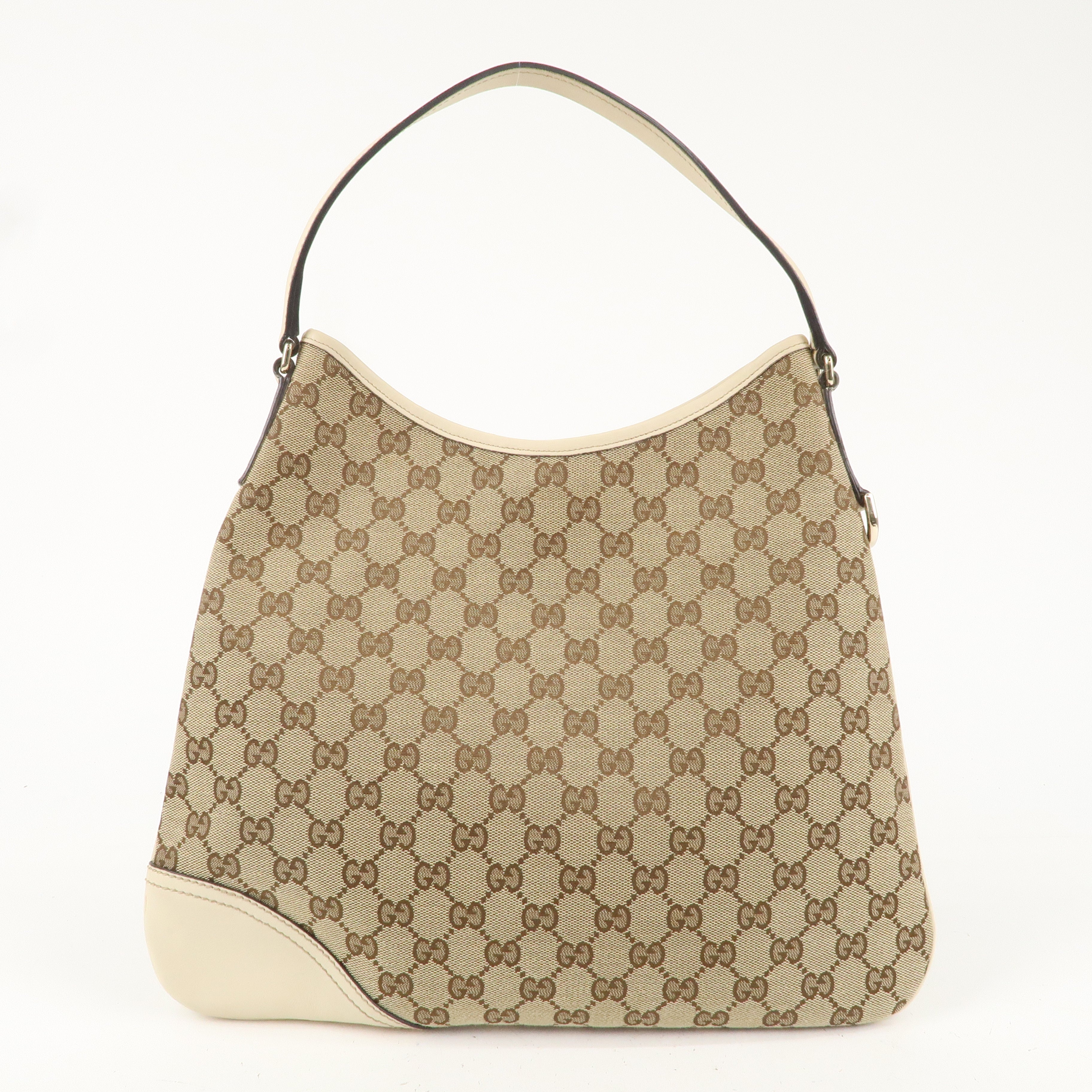 GUCCI Interlocking G Sherry GG Canvas Leather Shoulder Bag 169947